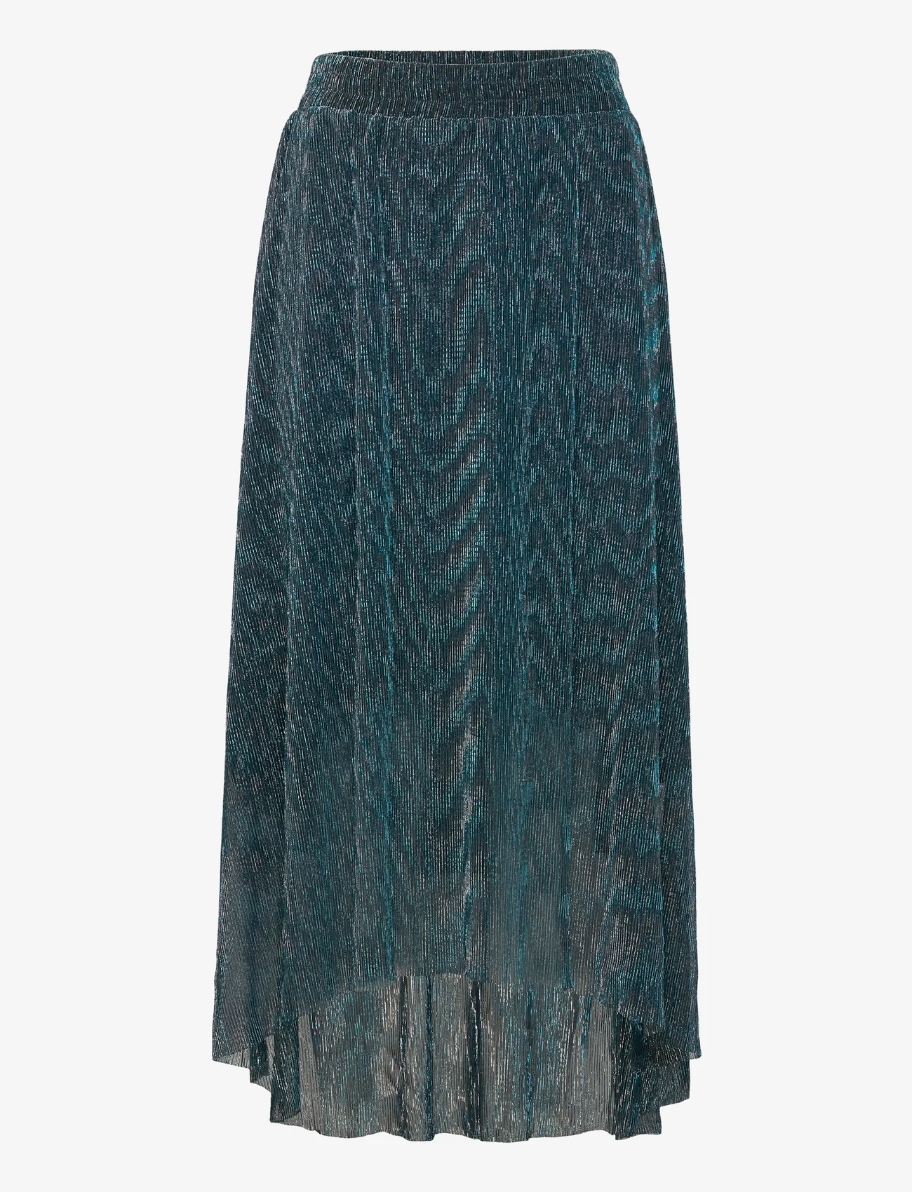 Minus - MSKamina Maxi Skirt - midi skirts - lake blue metallic - 0