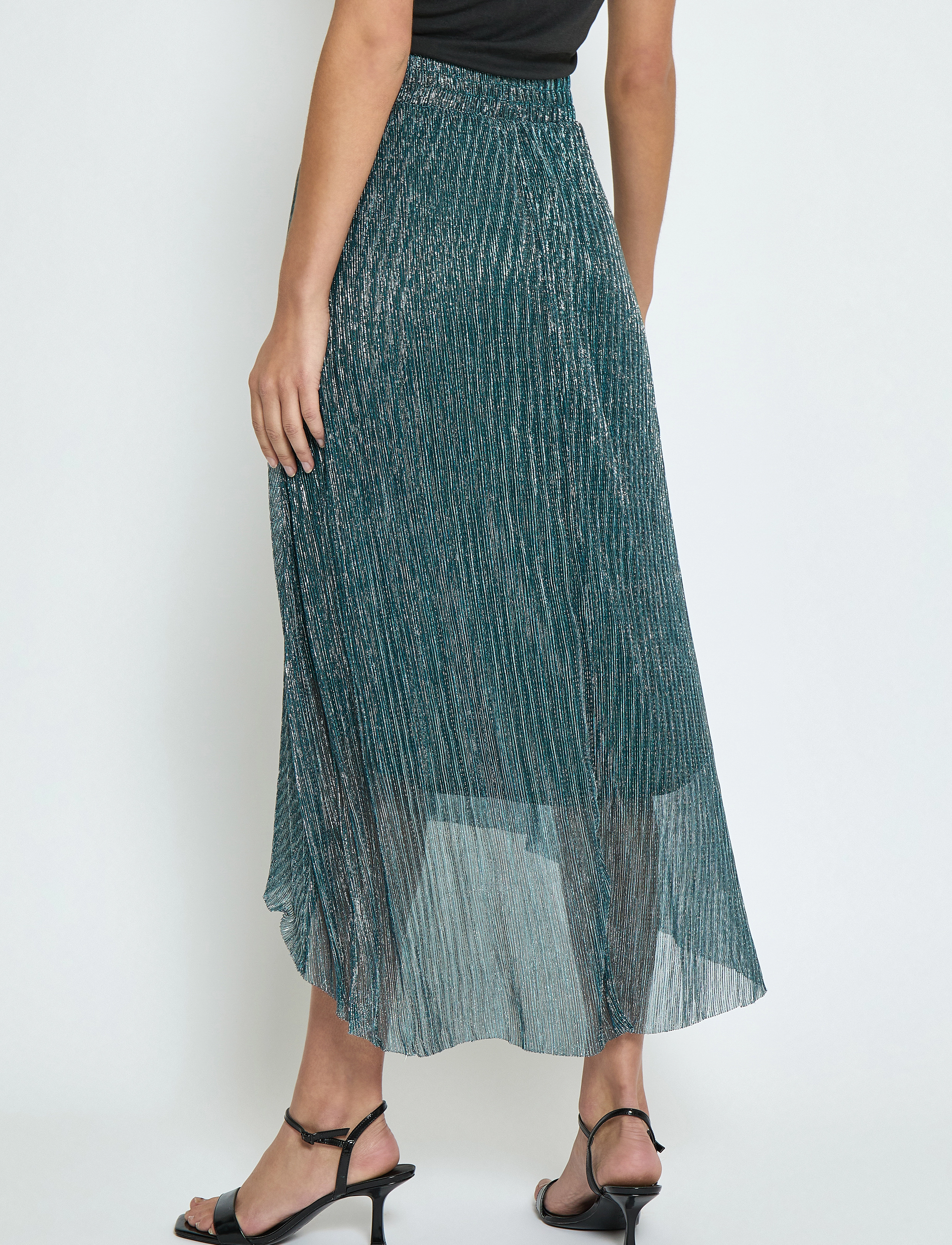 Minus - MSKamina Maxi Skirt - midi kjolar - lake blue metallic - 3