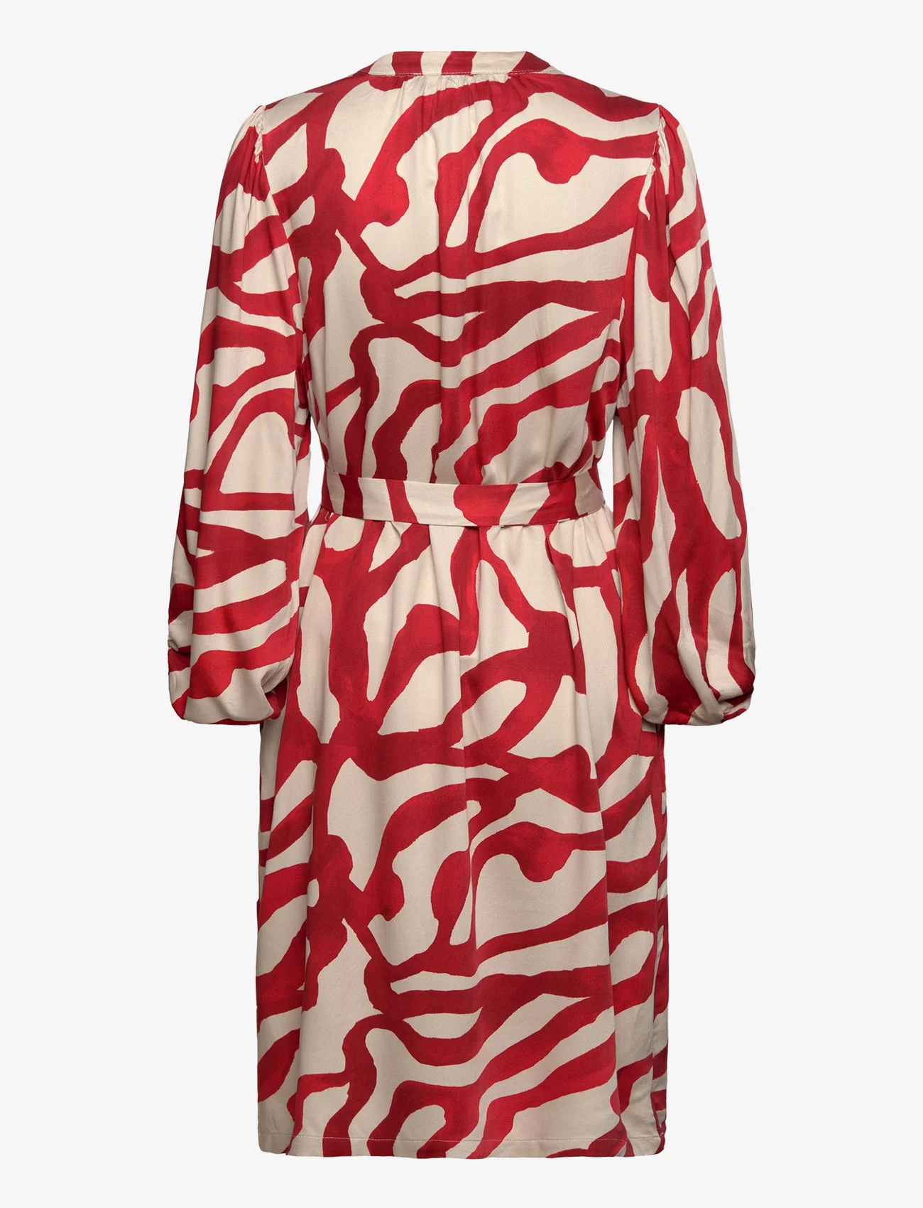 Minus - MSJassie Short Dress - sukienki krótkie - barn red print - 1