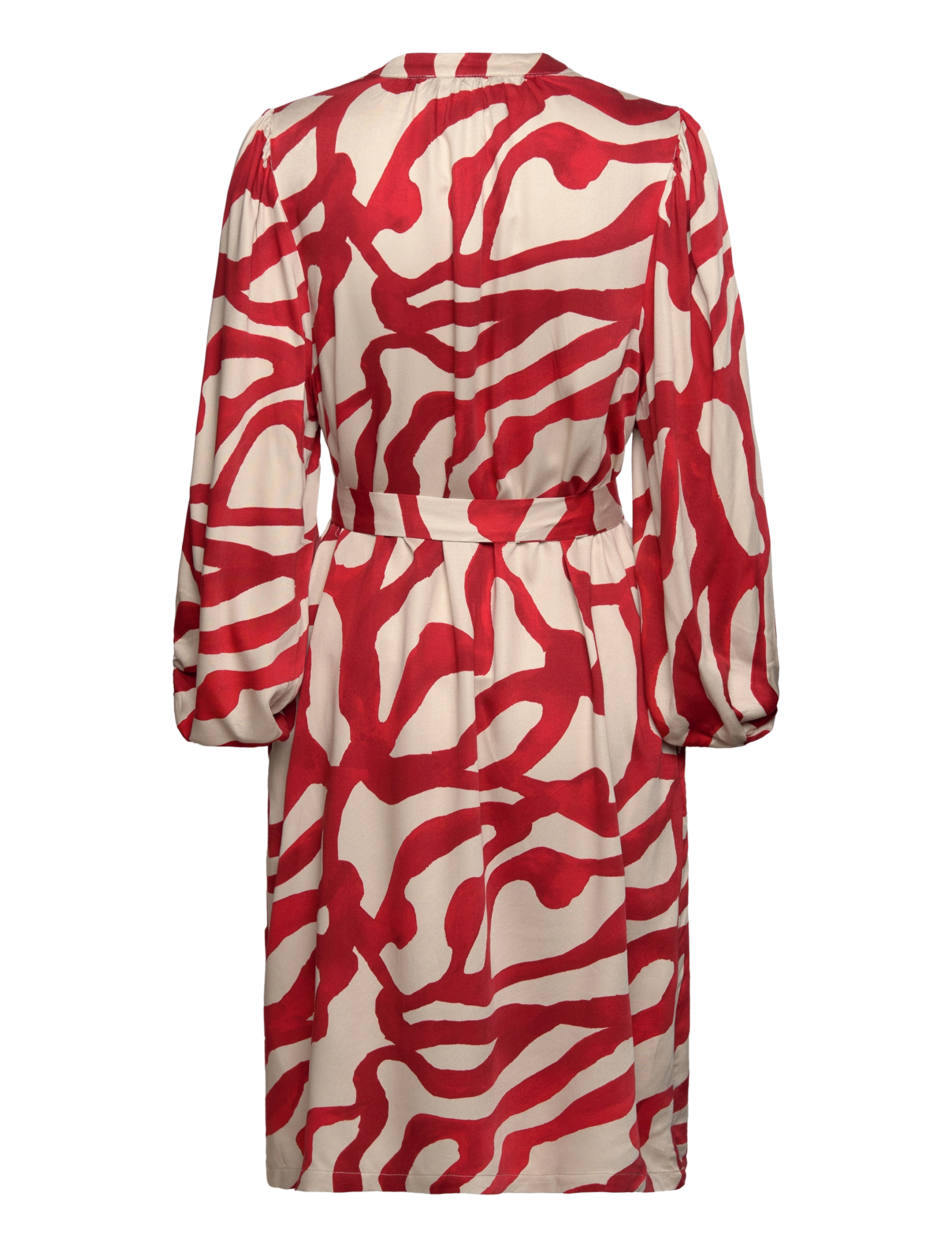 Minus - MSJassie Short Dress - barn red print - 2
