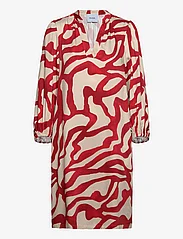Minus - MSJassie Short Dress - sukienki krótkie - barn red print - 2