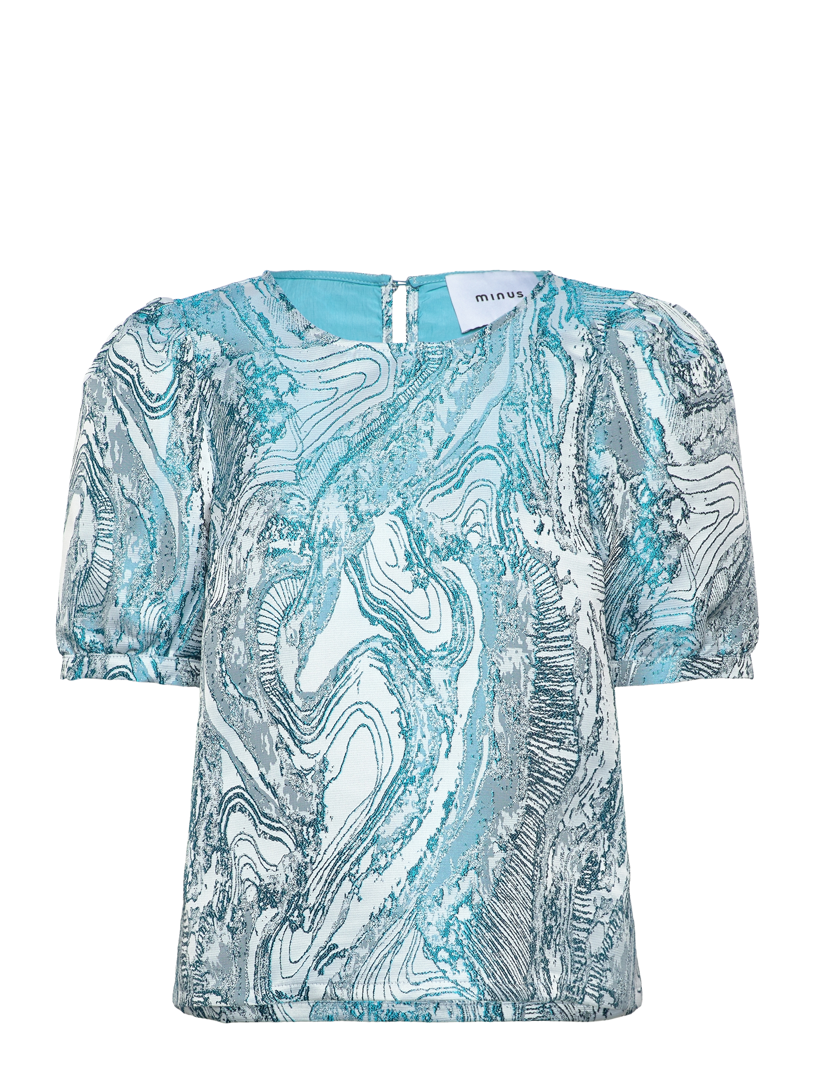 MINUS Msalika Runder Hals Bluse Blau - 36 - Damen