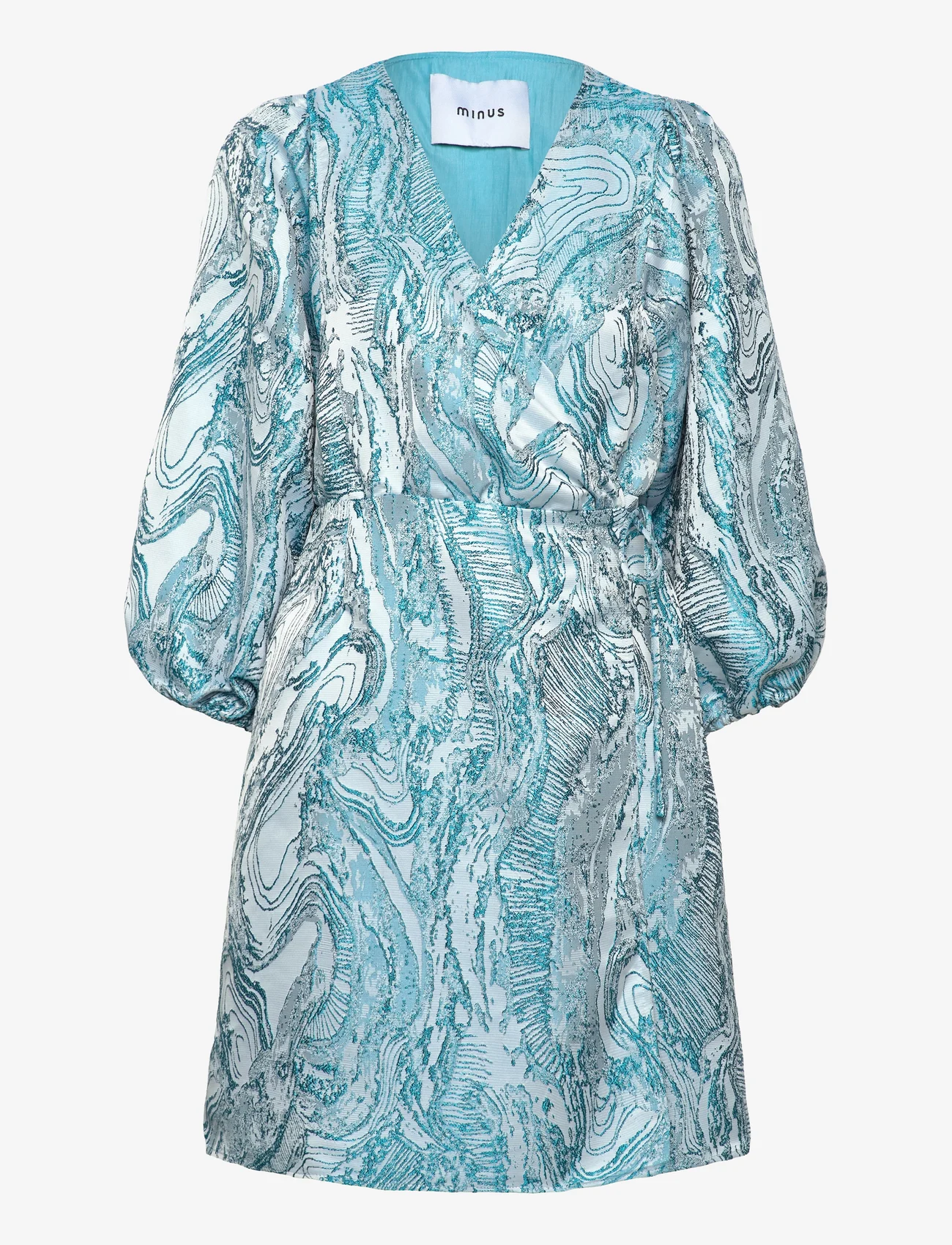 Minus - MSAlika Short Wrap Dress - feestelijke kleding voor outlet-prijzen - lake blue - 0