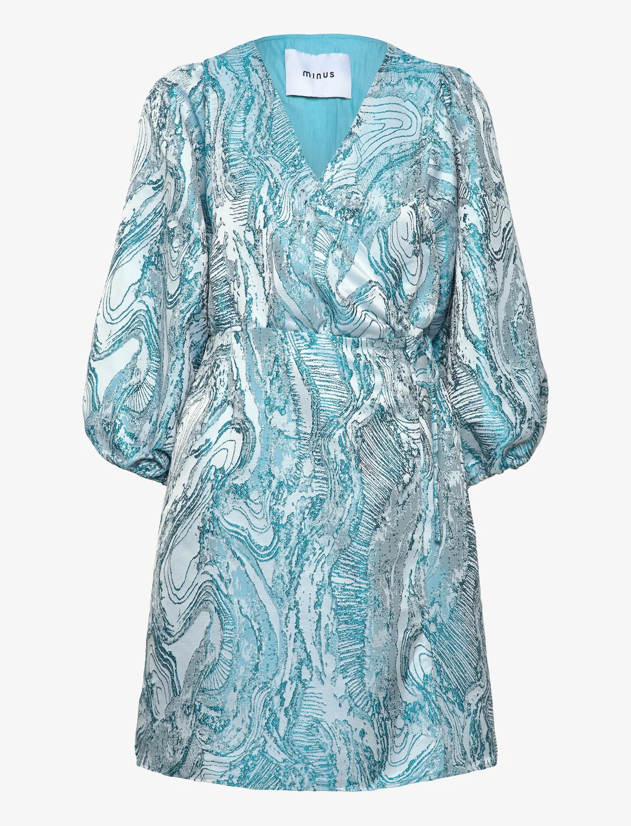 Minus - MSAlika Short Wrap Dress - juhlamuotia outlet-hintaan - lake blue - 0