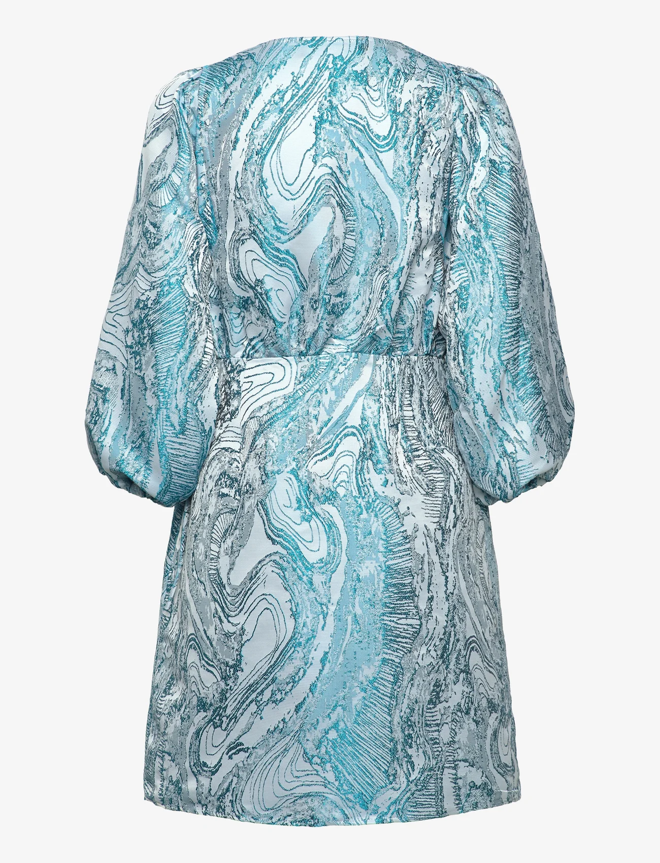 Minus - MSAlika Short Wrap Dress - festtøj til outletpriser - lake blue - 1