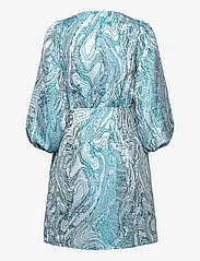 Minus - MSAlika Short Wrap Dress - vakarėlių drabužiai išparduotuvių kainomis - lake blue - 1