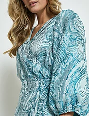 Minus - MSAlika Short Wrap Dress - ballīšu apģērbs par outlet cenām - lake blue - 5