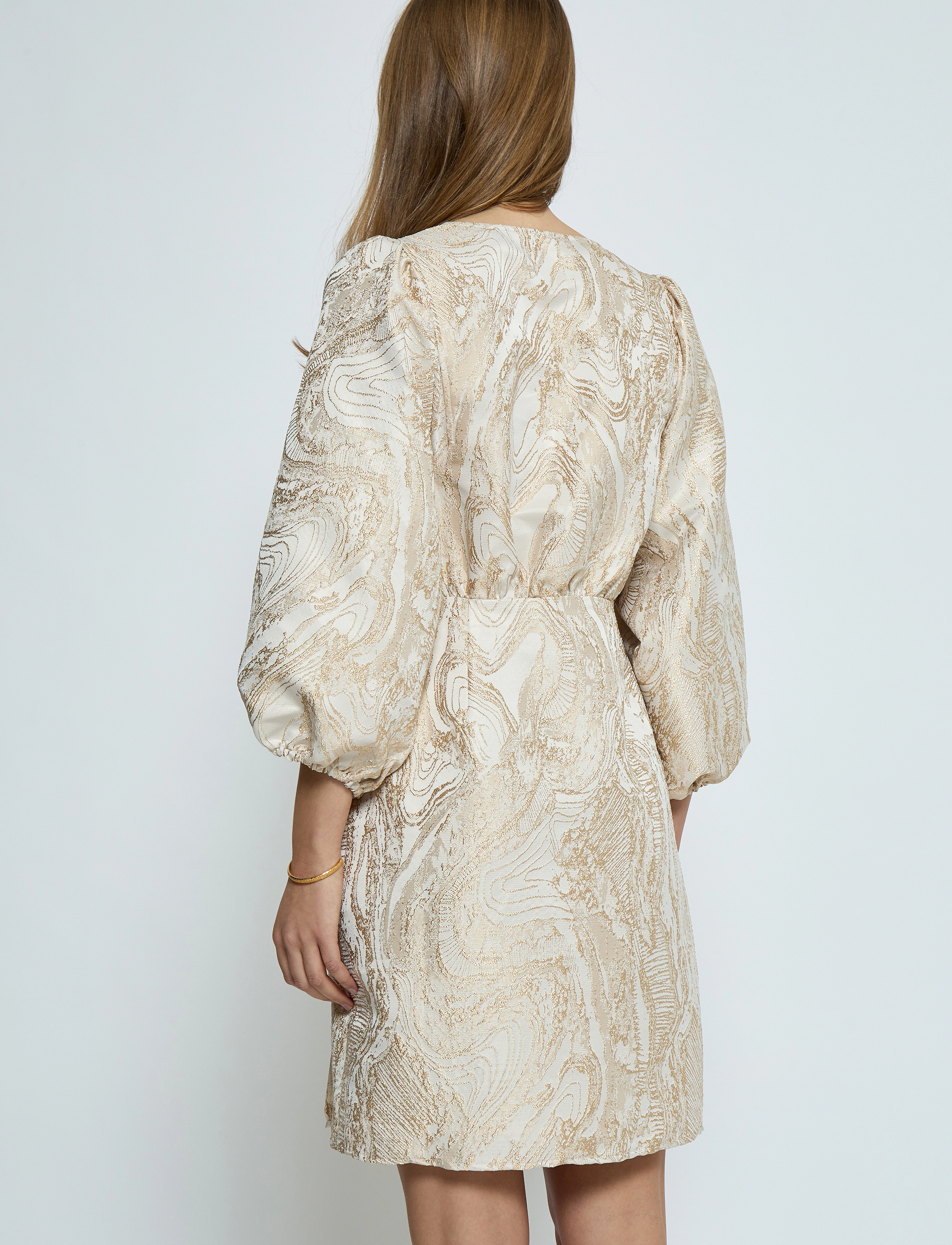 Minus - MSAlika Short Wrap Dress - medal gold - 3