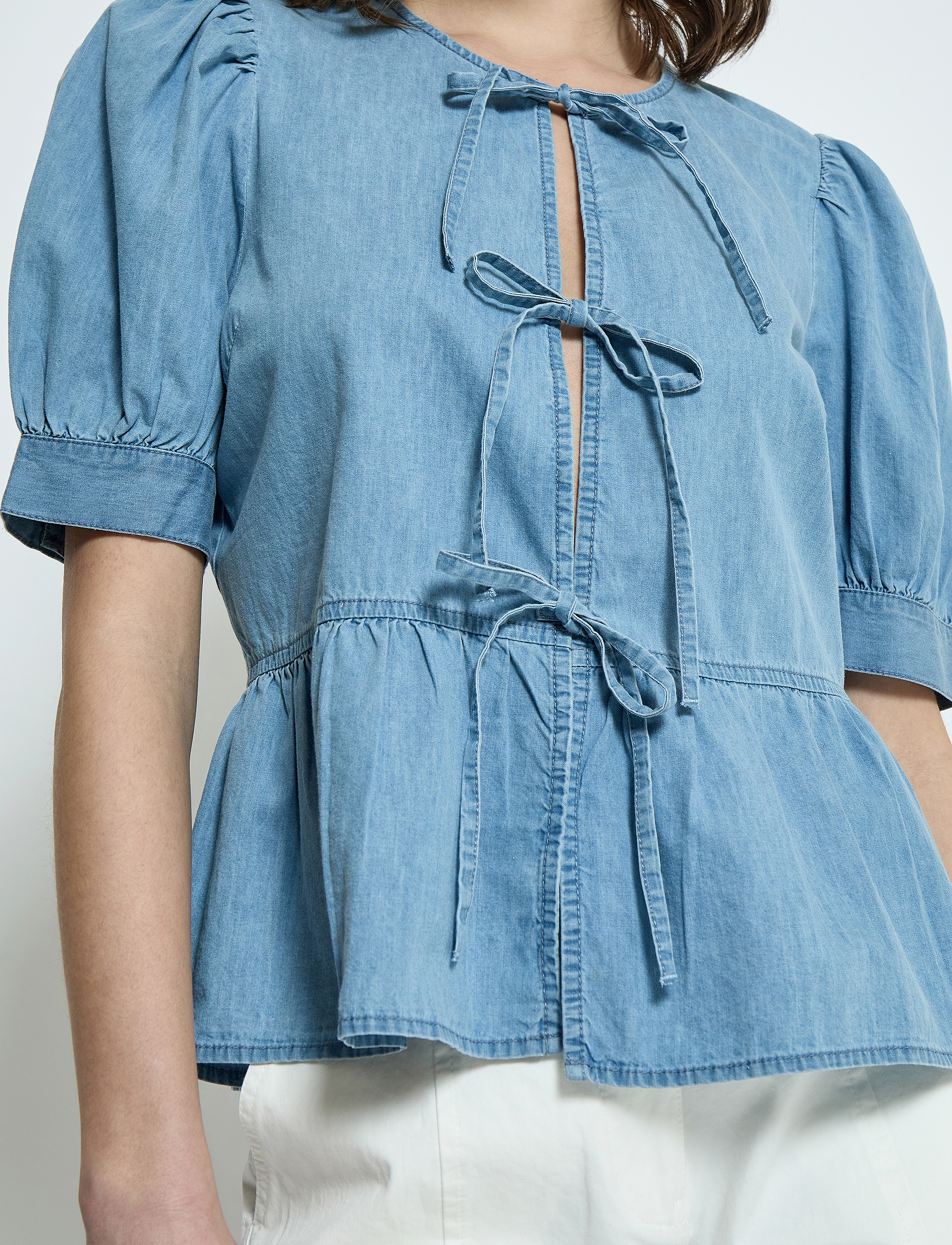 Minus - MSFelicia Tie Shirt - lyseblÅ - 4