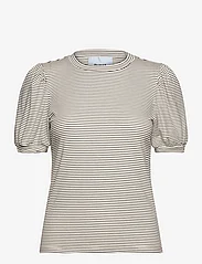 Minus - MSJuma Short Sleeve Tee - t-shirts - cloud dancer stripe - 0