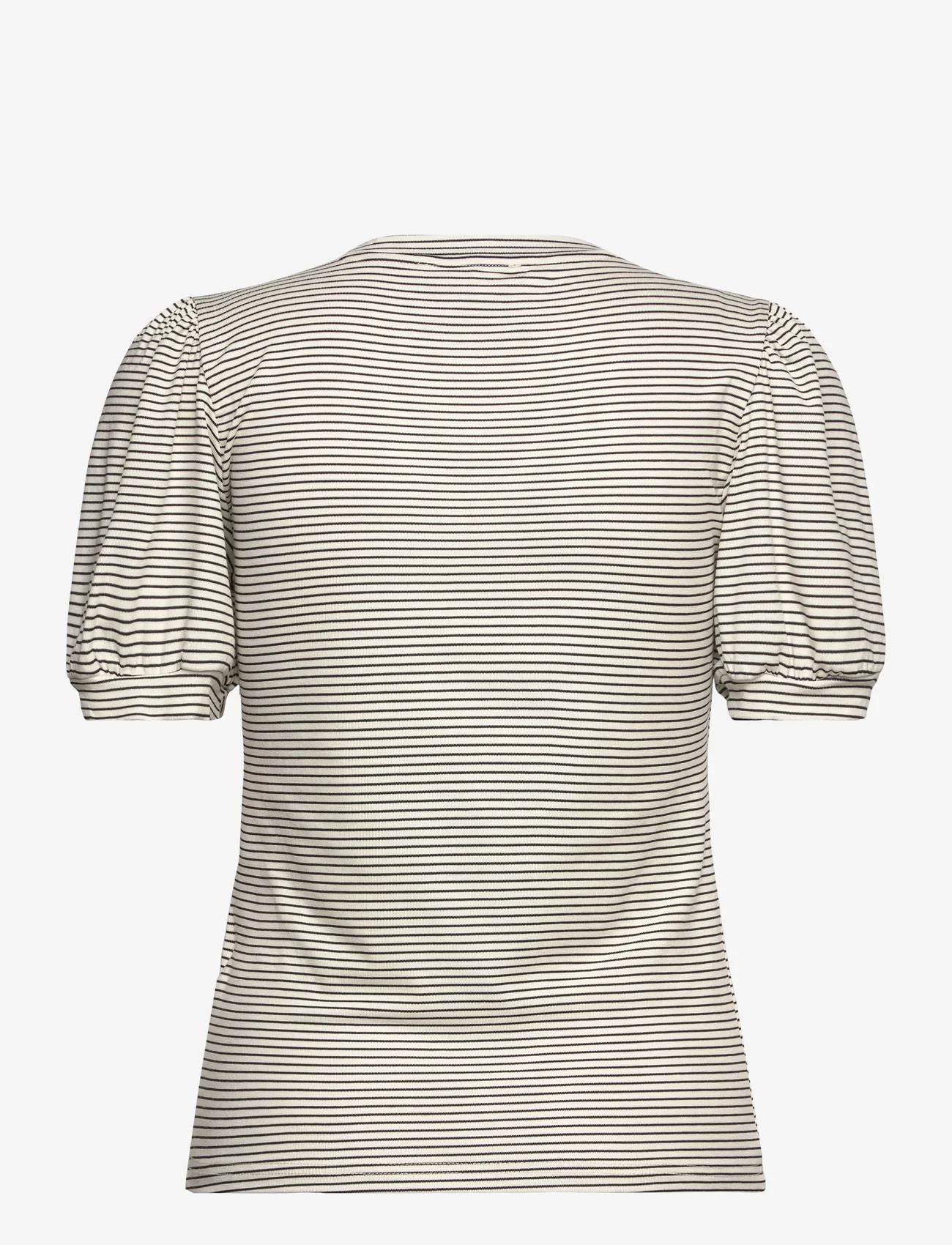 Minus - MSJuma Short Sleeve Tee - t-shirts - cloud dancer stripe - 1