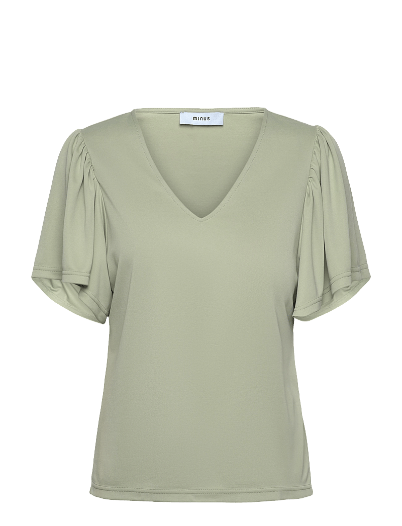 Minus - MSRianne V-Neck T-Shirt - t-shirts - reseda - 0