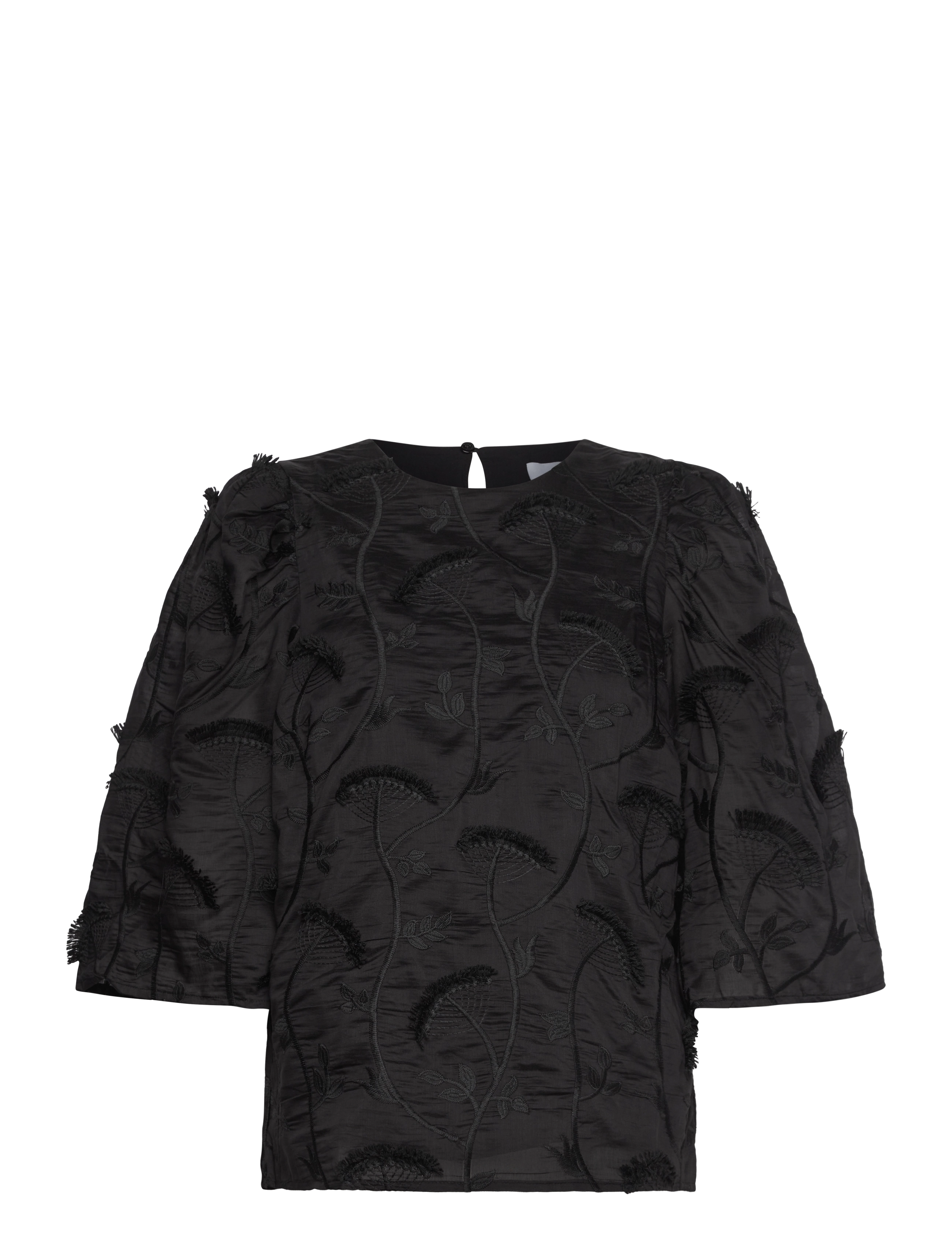 MINUS Mspiper Runder Hals Bluse Schwarz - 36 - Damen