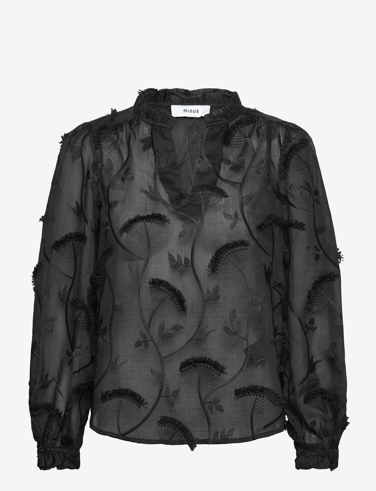 Minus - MSPiper V-Neck Blouse - sort - 1