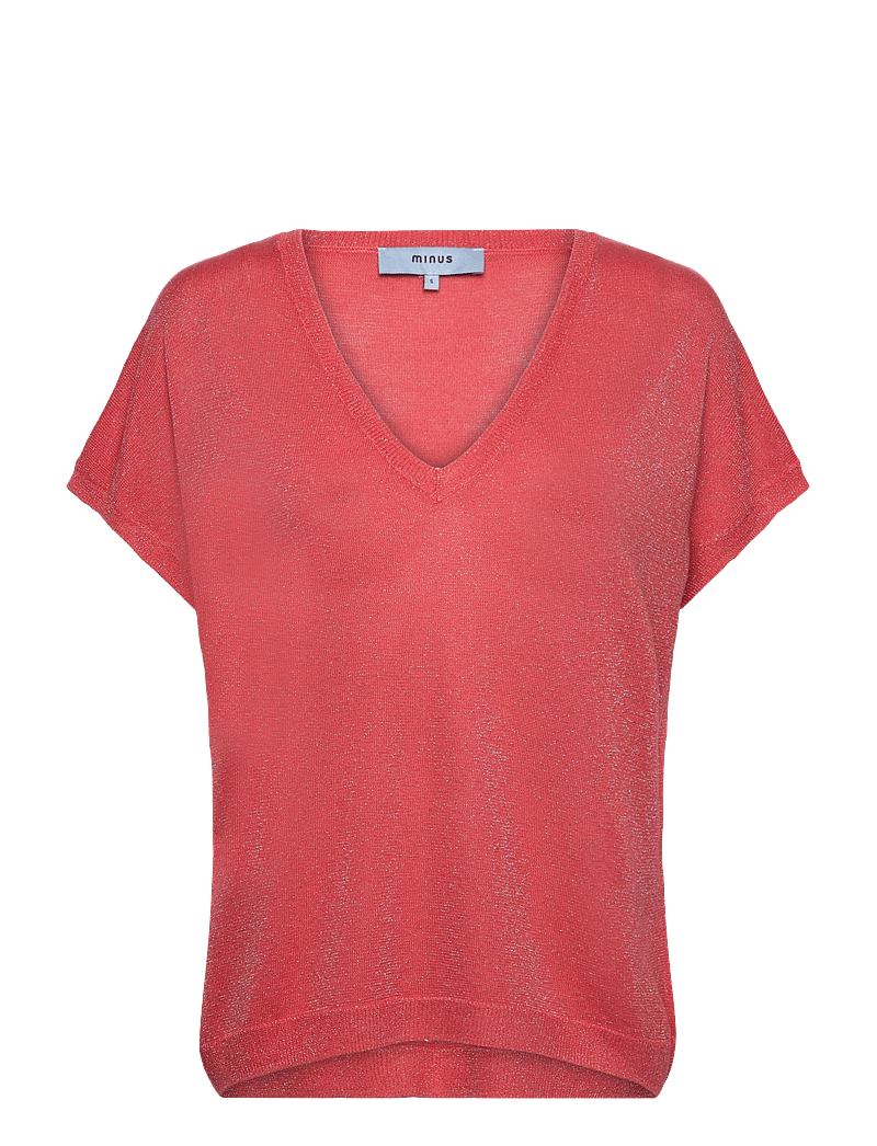 Minus - MSCarlina Batsleeve Knit Tee - kurzämlige blusen - dubarry metal. - 0