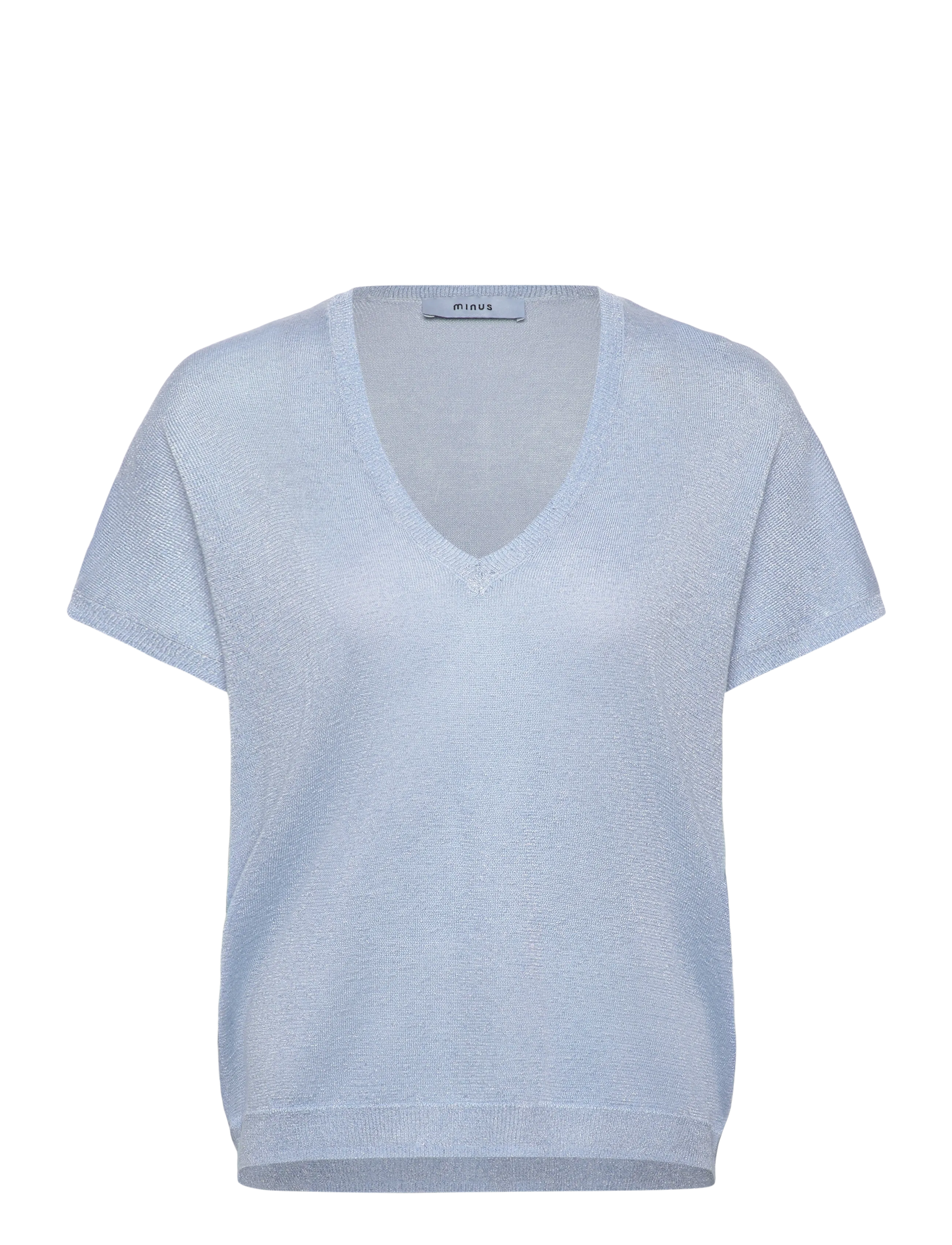 Minus MSCarlina Batsleeve Knit Tee - Bluser & Skjorter - SKYWAY BLUE METAL. / blue