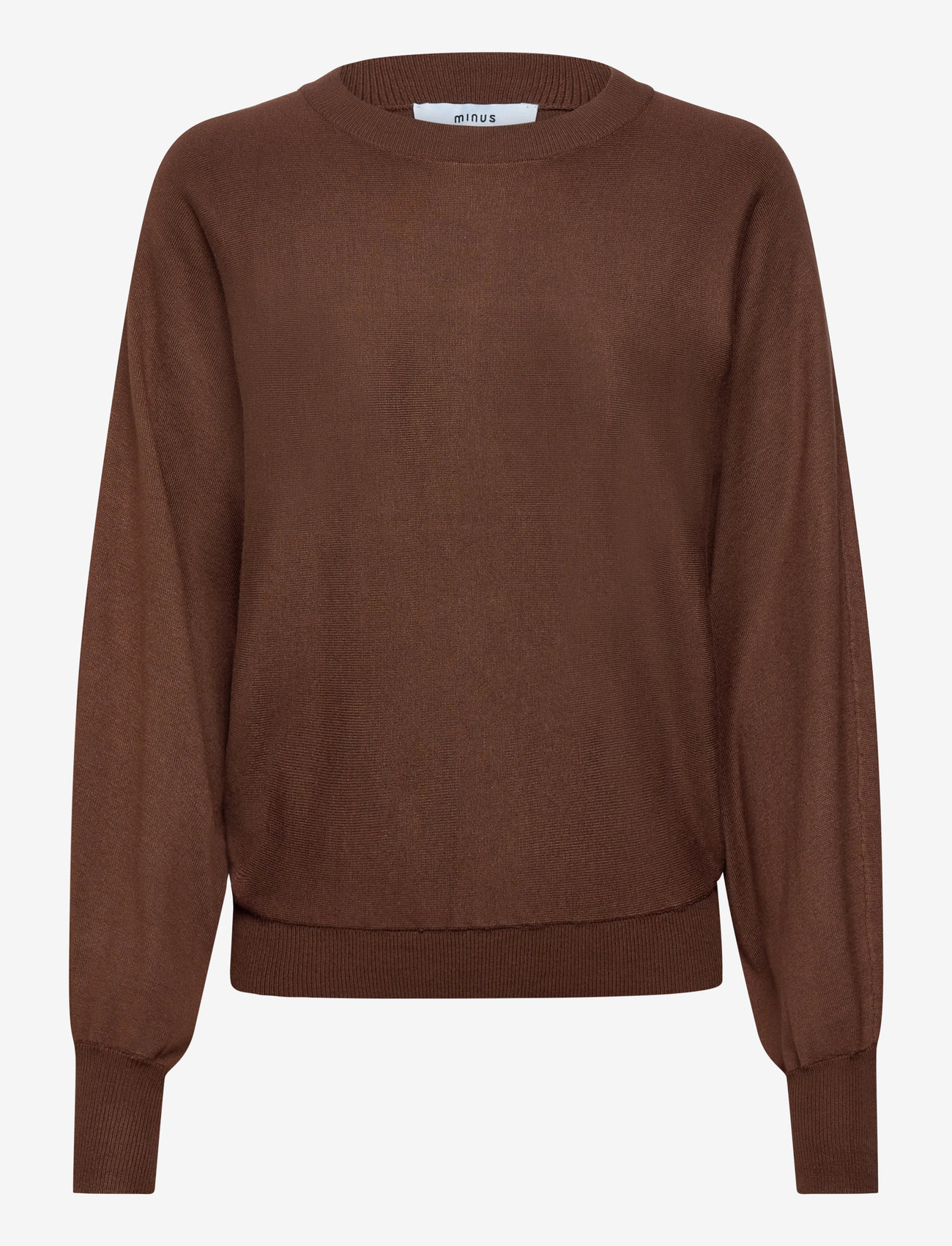 Minus - MSDana Bat Sleeve Knit Pullover - efterårstøj - carafe - 0