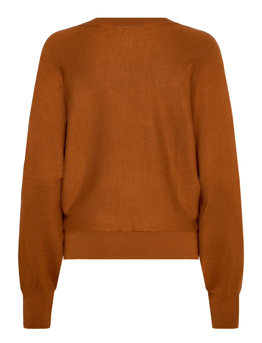 Minus - MSDana Bat Sleeve Knit Pullover - striktrøjer - glazed ginger - 1