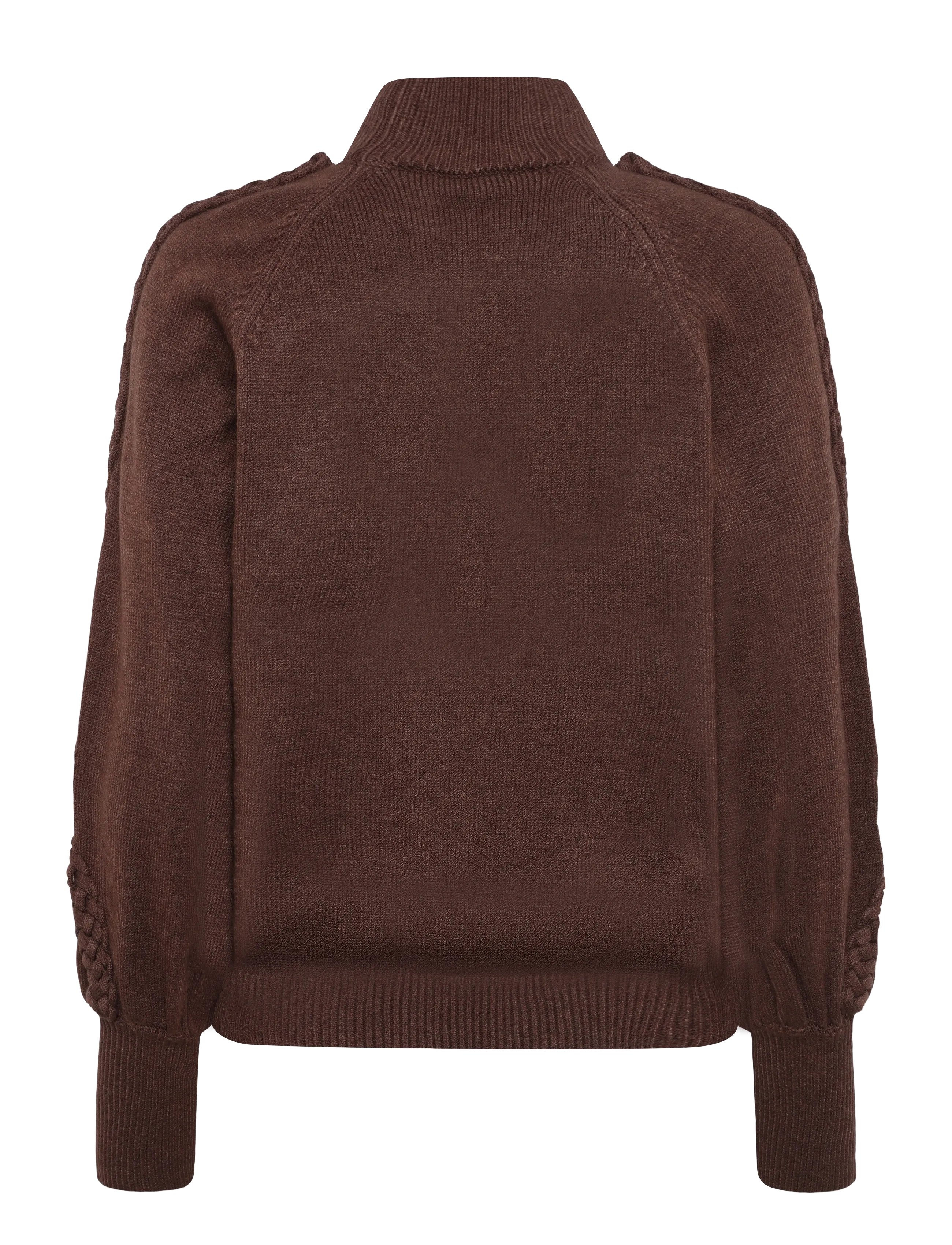 Minus - MSVera High Neck Knit Pullover - striktrøjer - carafe - 1