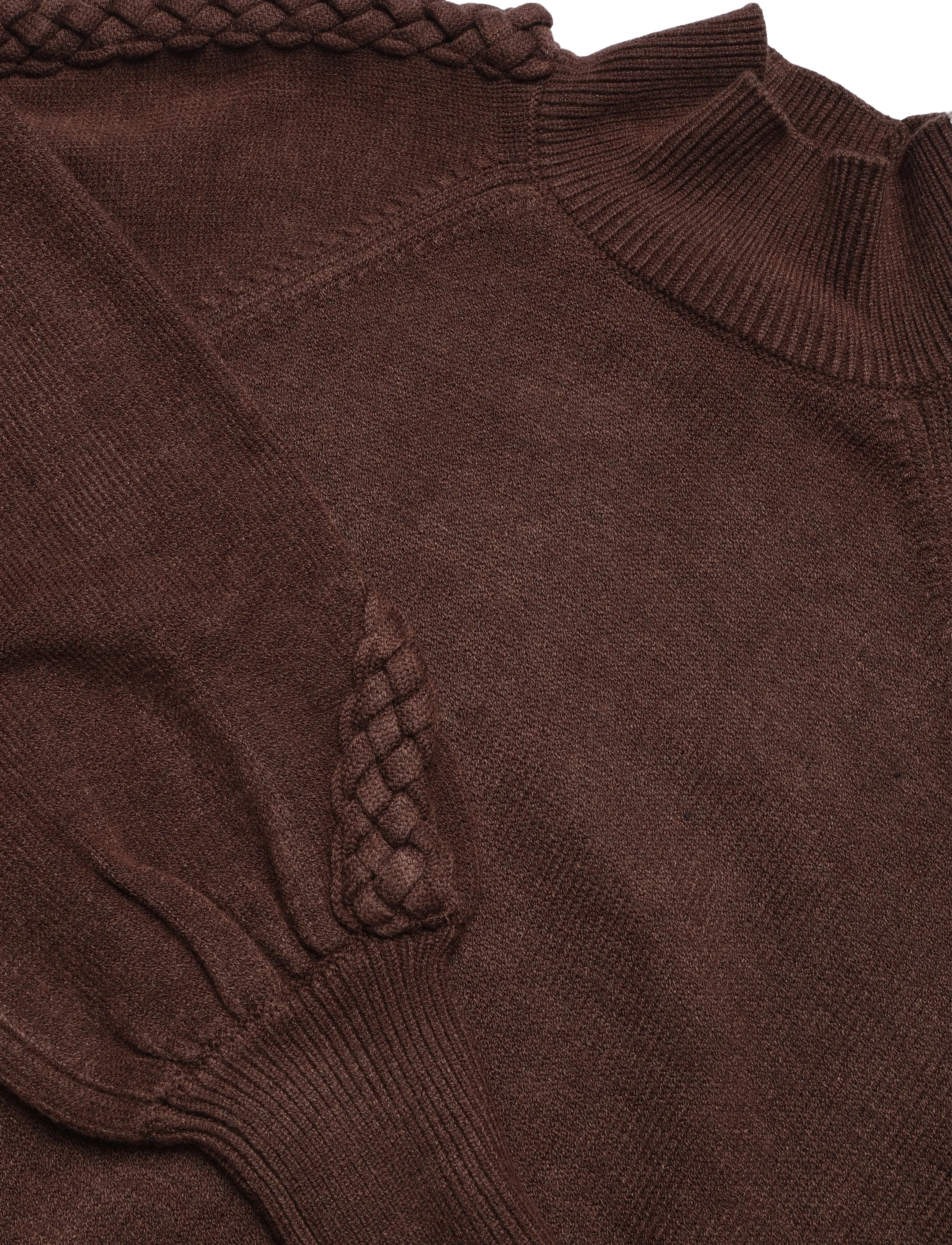 Minus - MSVera High Neck Knit Pullover - striktrøjer - carafe - 2