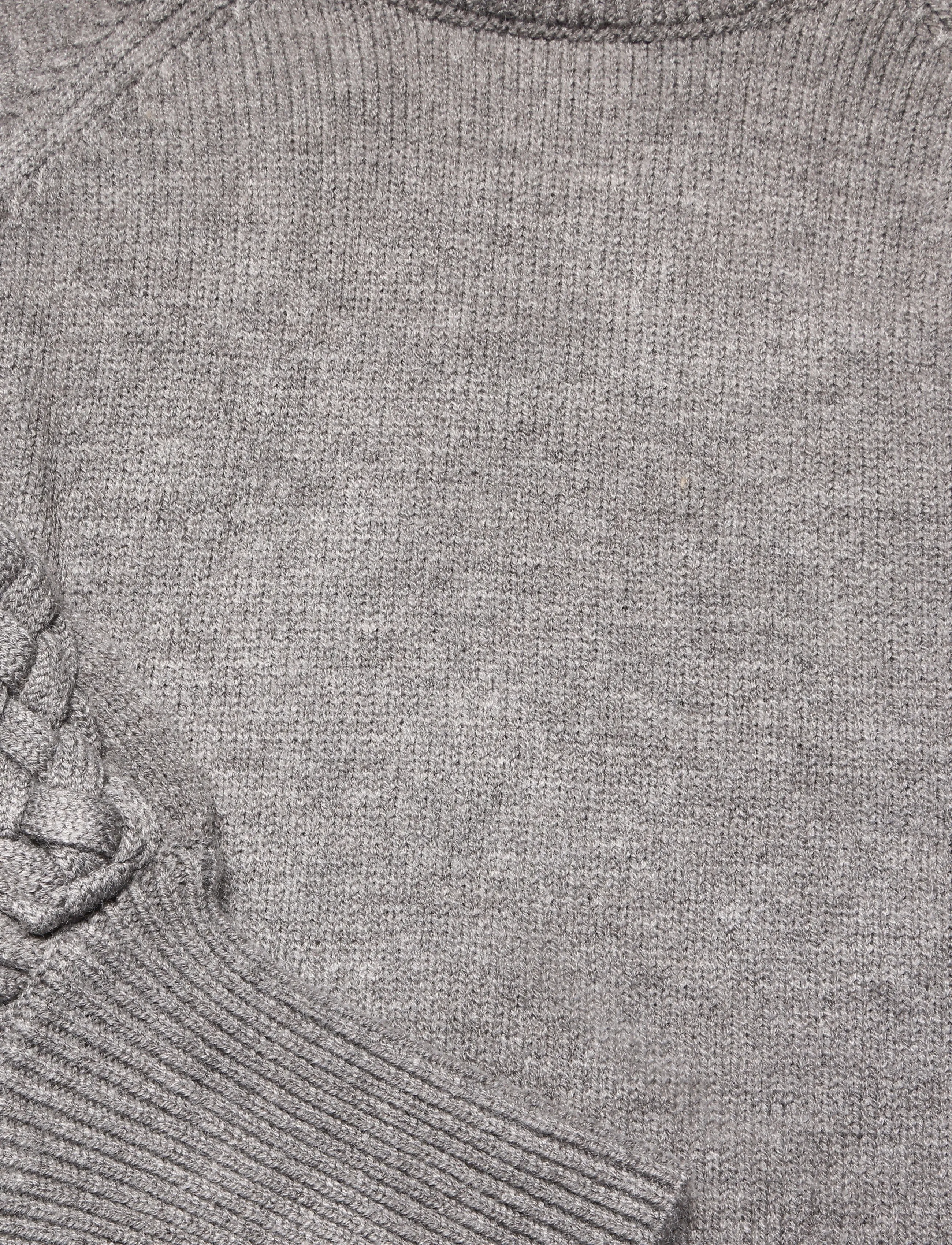 Minus - MSVera High Neck Knit Pullover - sügisesed riided - frost gray - 2