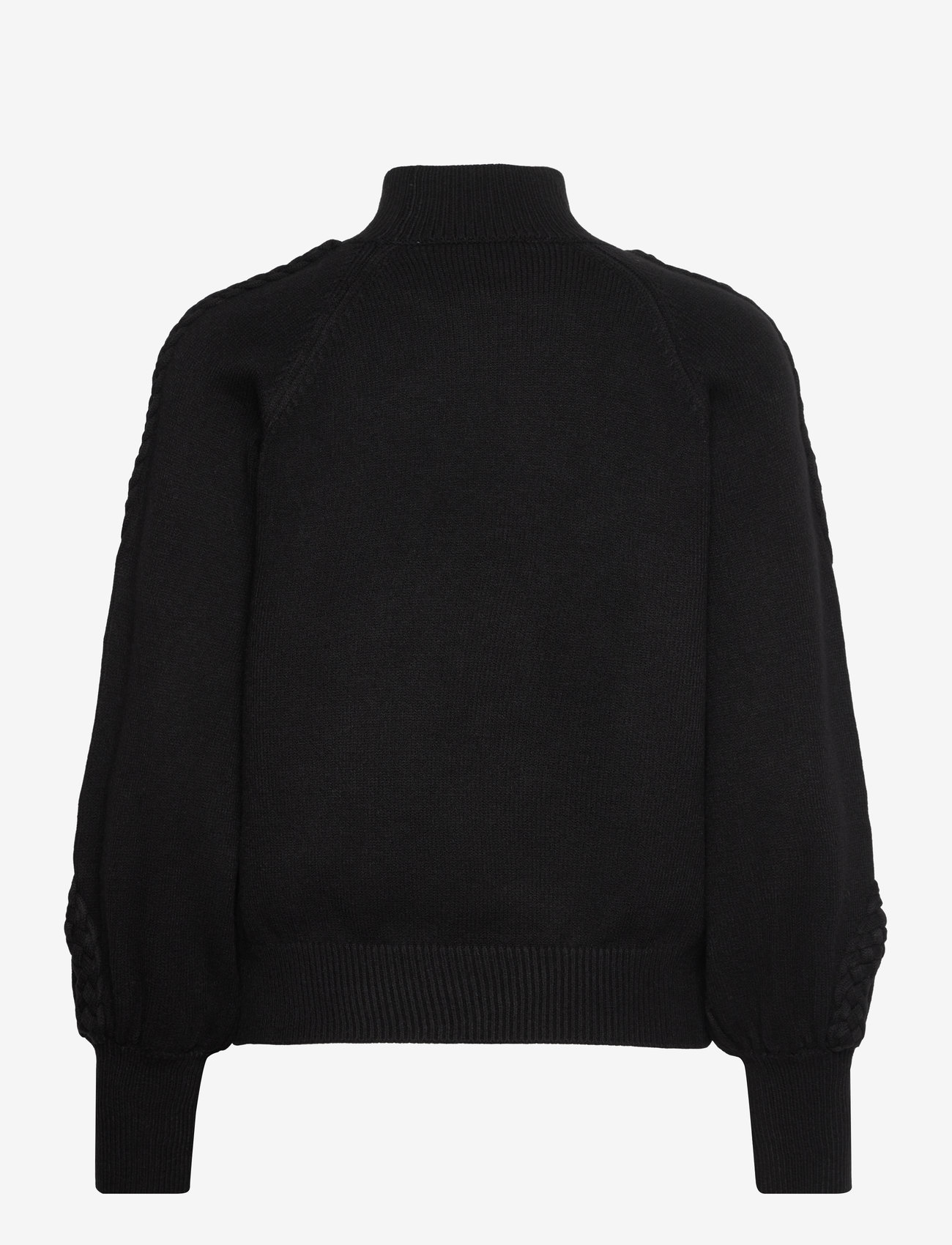 Minus - MSVera High Neck Knit Pullover - stickade tröjor - sort - 1