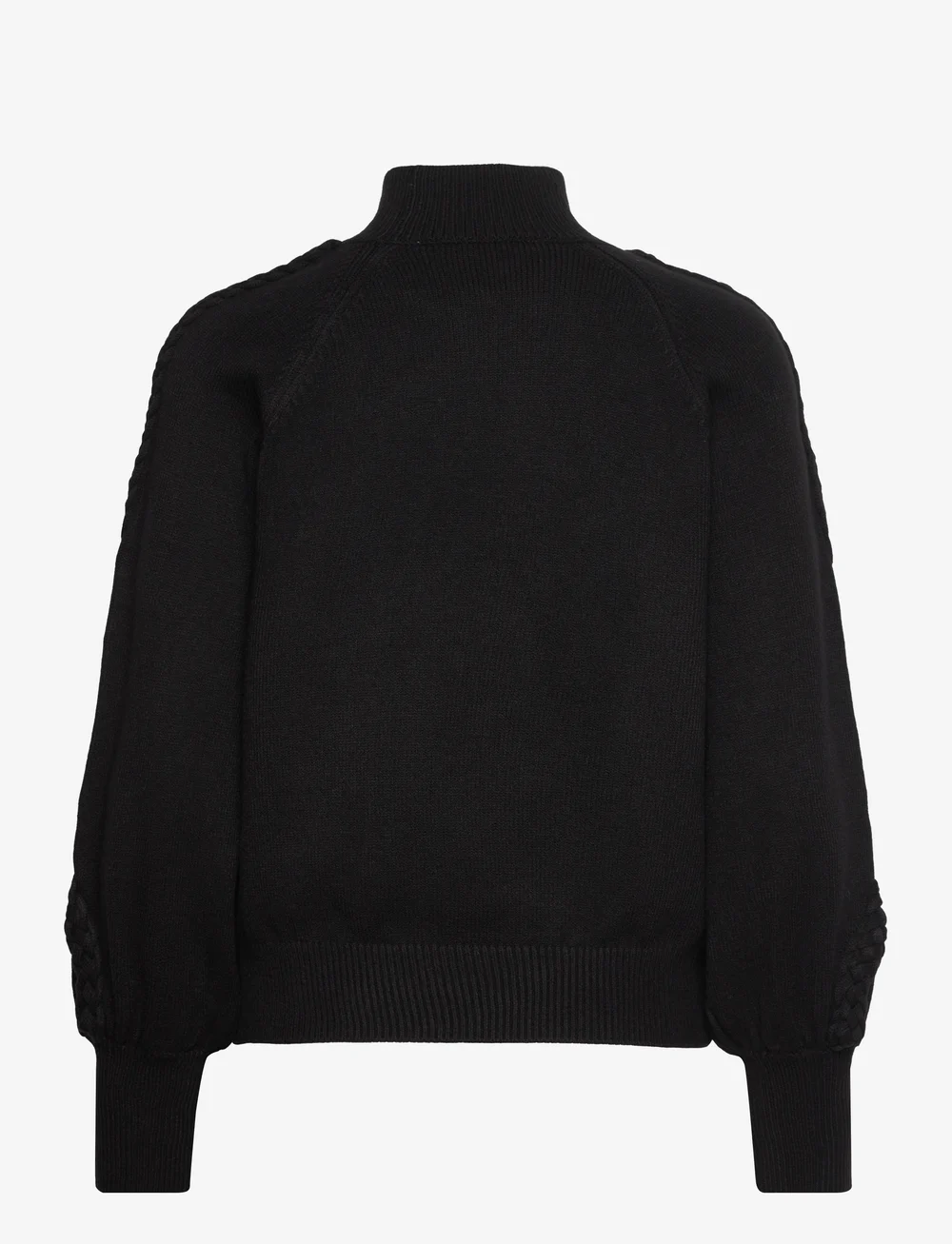Minus - MSVera High Neck Knit Pullover - stickade tröjor - sort - 1