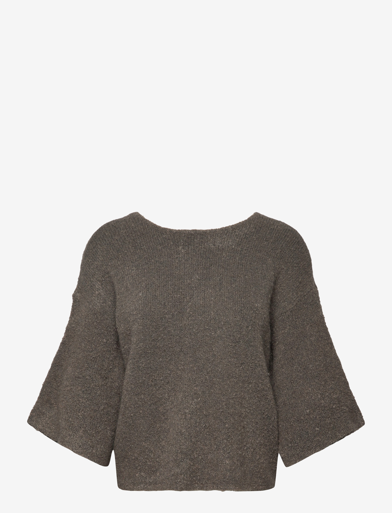 Minus - MSTalima Cropped Knit Pullover - sügisesed riided - gunmetal - 0