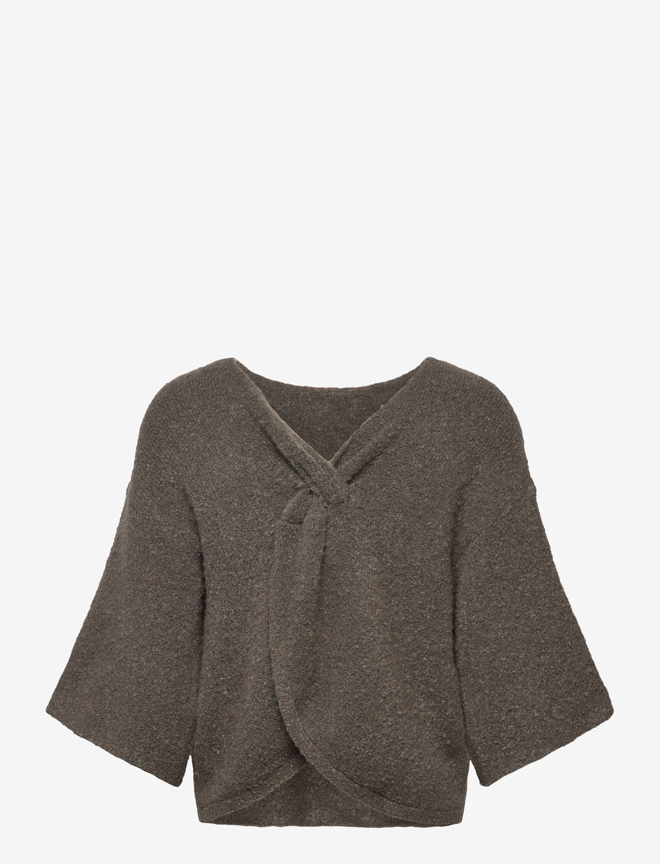 Minus - MSTalima Cropped Knit Pullover - sügisesed riided - gunmetal - 1