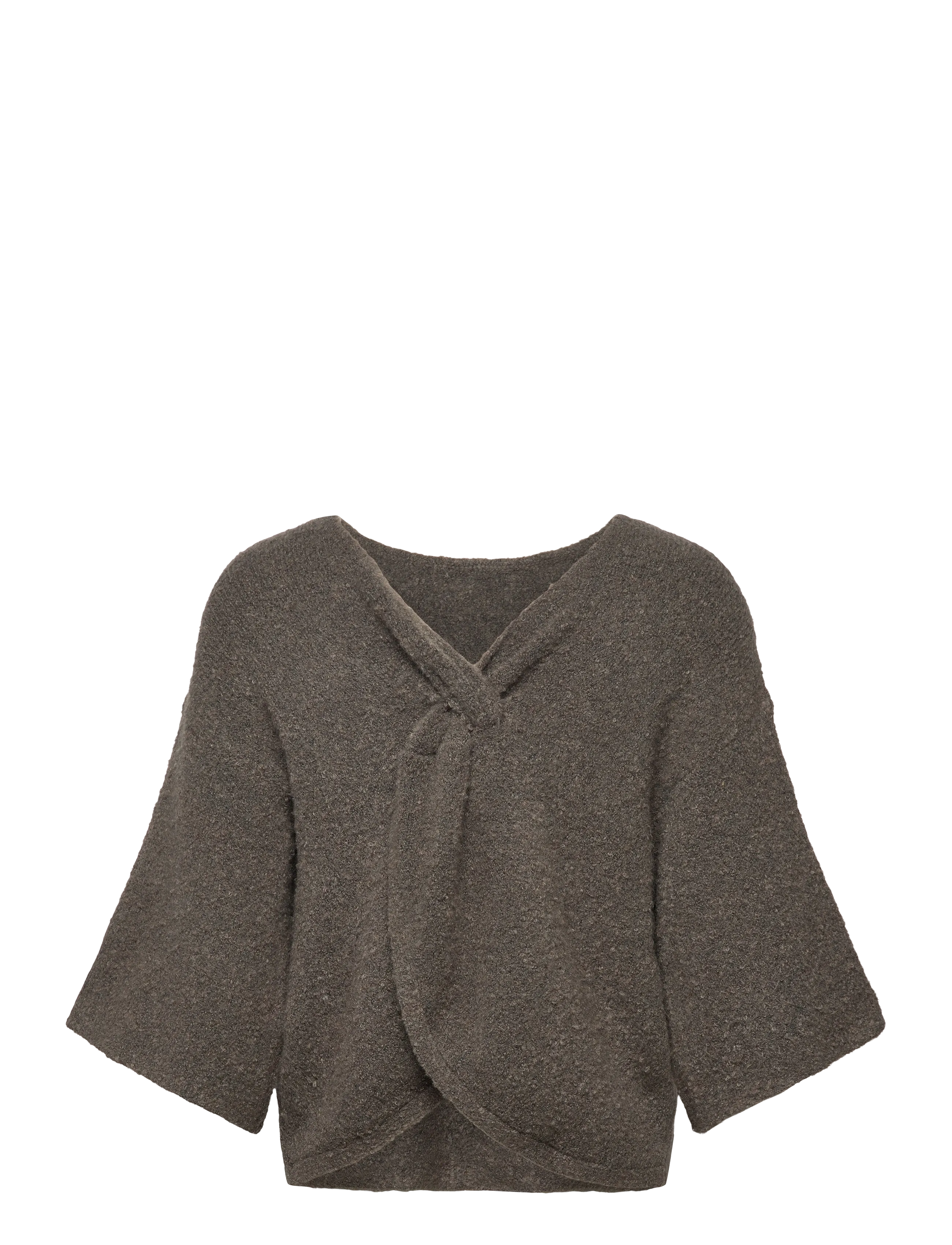 Minus - MSTalima Cropped Knit Pullover - neulepuserot - gunmetal - 1