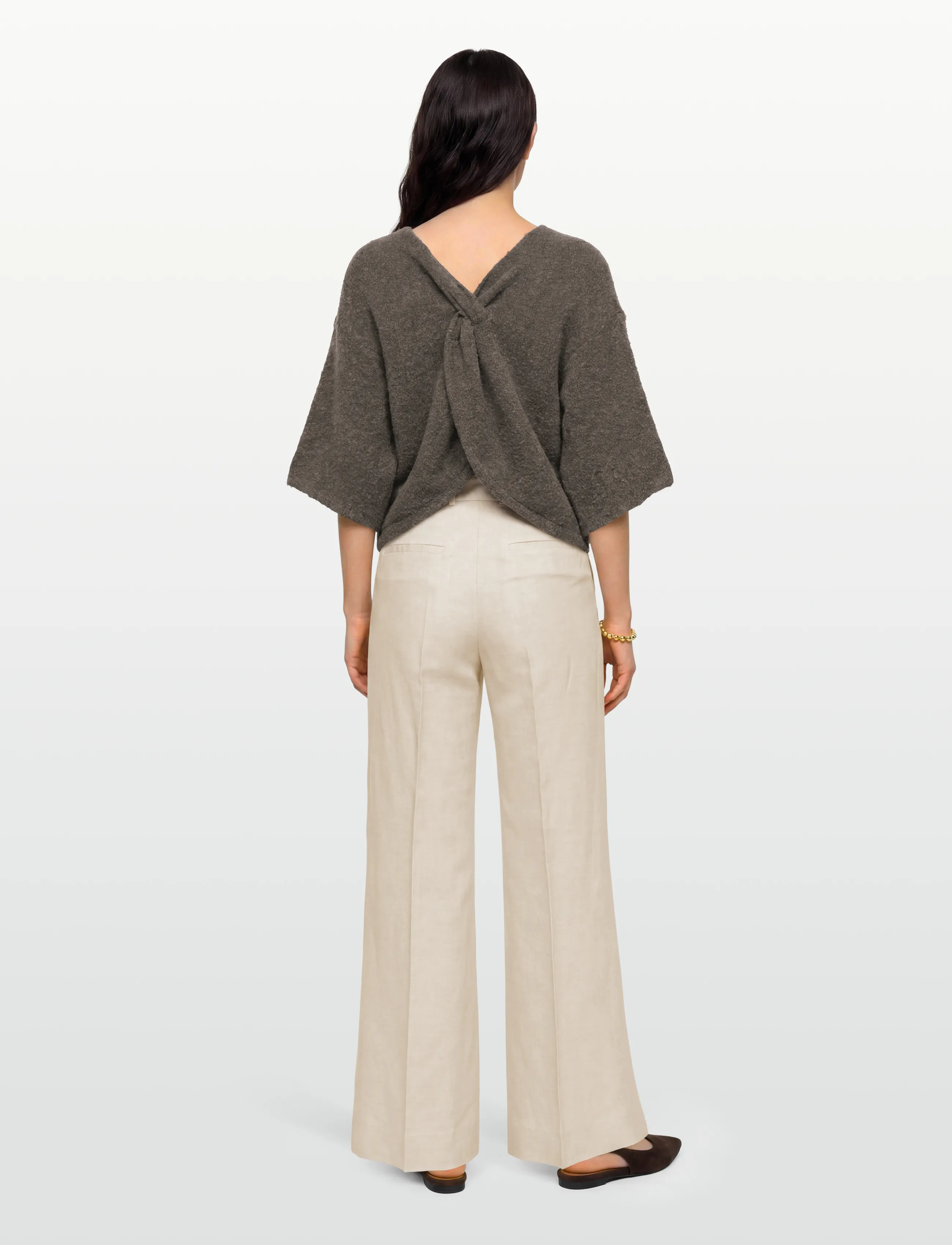 Minus - MSTalima Cropped Knit Pullover - neulepuserot - gunmetal - 4