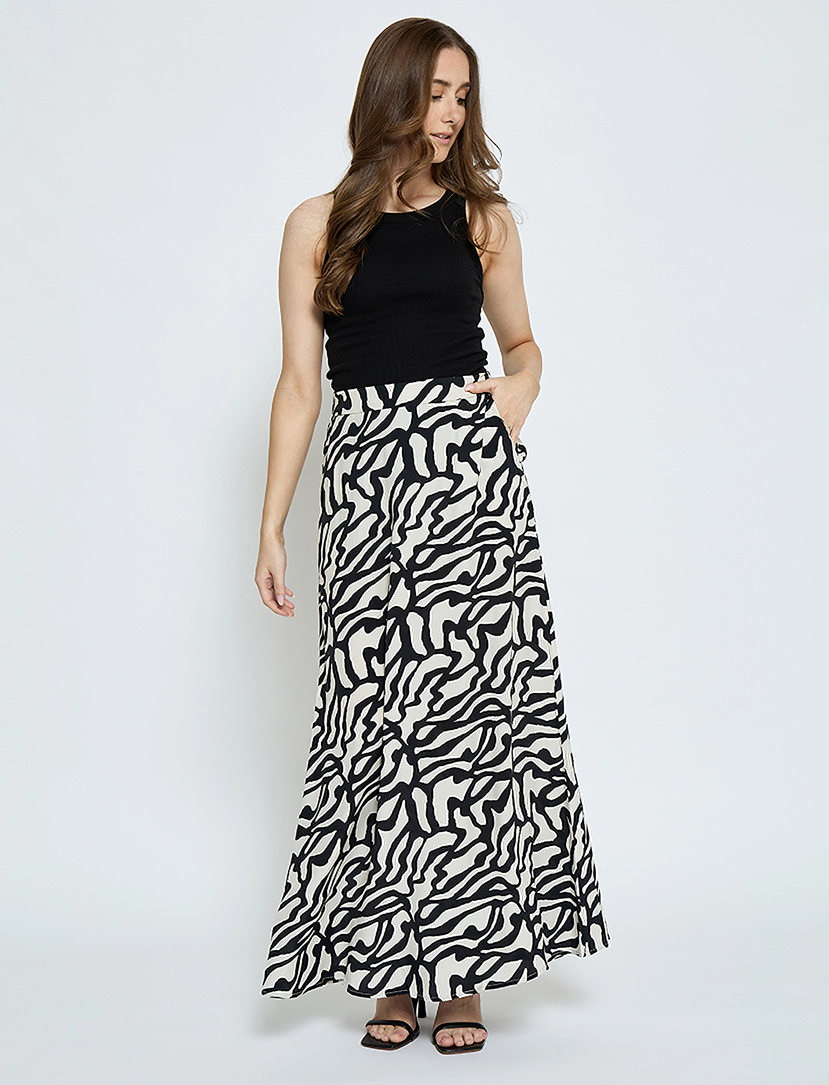 Minus - MSTiana Maxi Skirt - cloud dancer print - 4