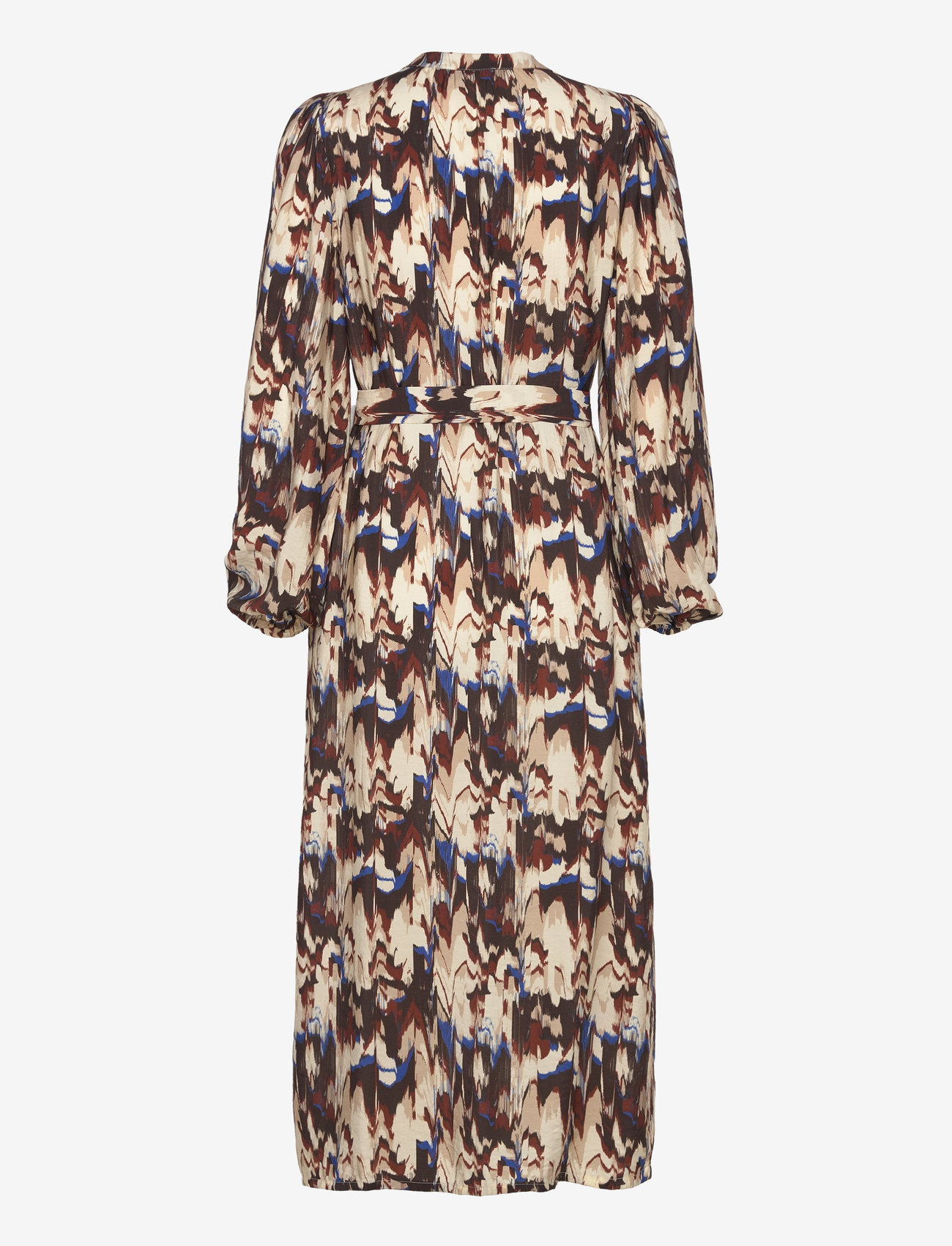 Minus - MSCassandra Midi Dress - skjortekjoler - madder brown print - 1