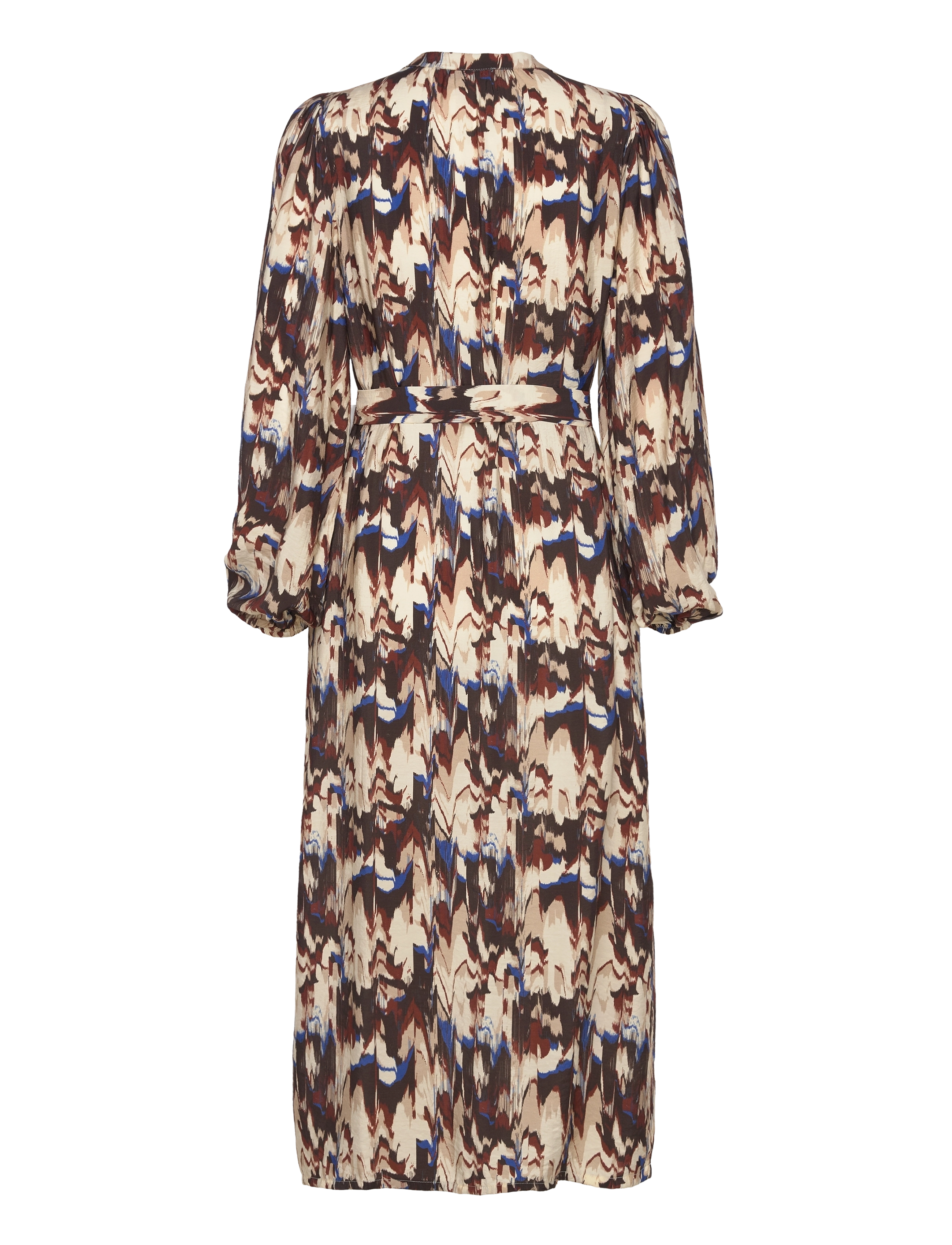 Minus - MSCassandra Midi Dress - paitamekot - madder brown print - 1