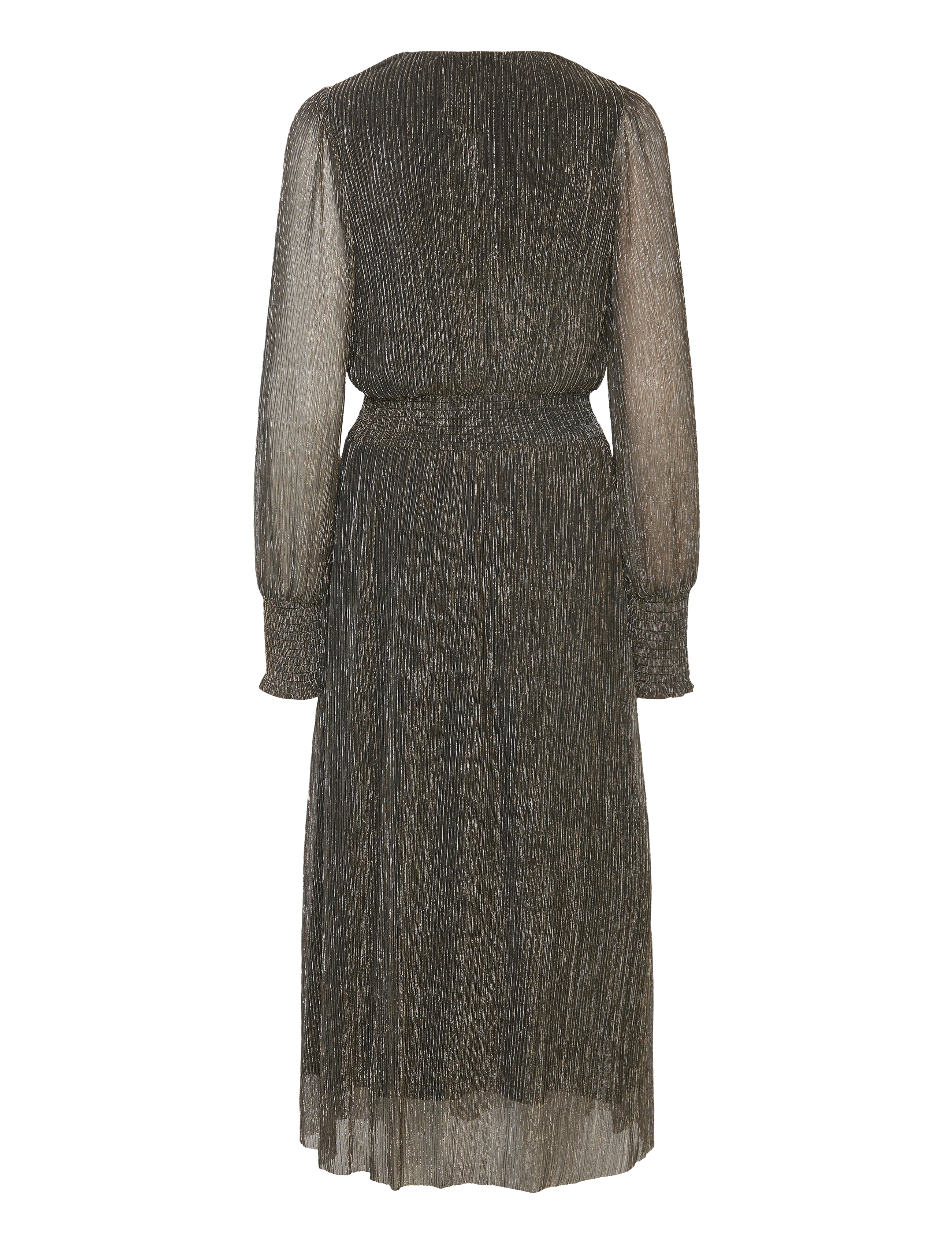 Minus - MSMavena Long Sleeve Midi Dress - midi kjoler - black metallic - 1