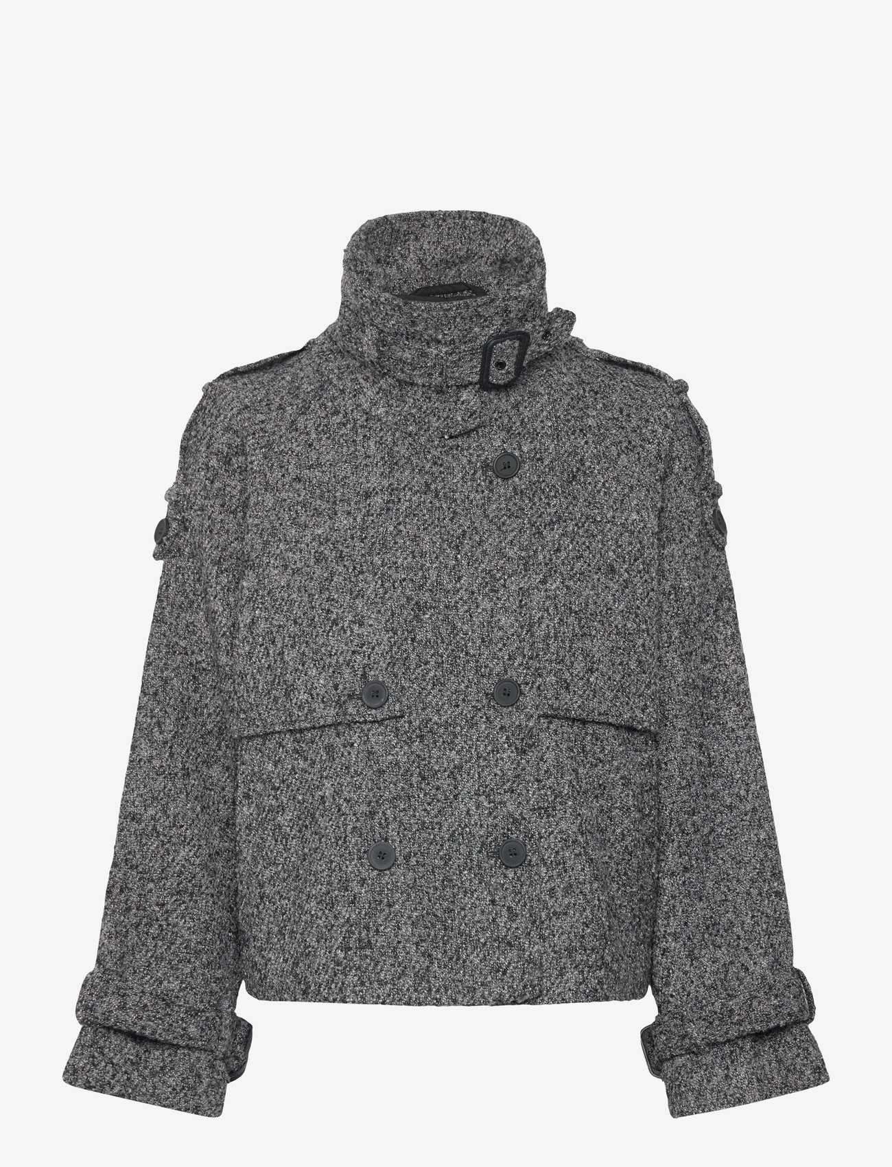 Minus - MSPeggy Trench Jacket - dark grey melange - 1