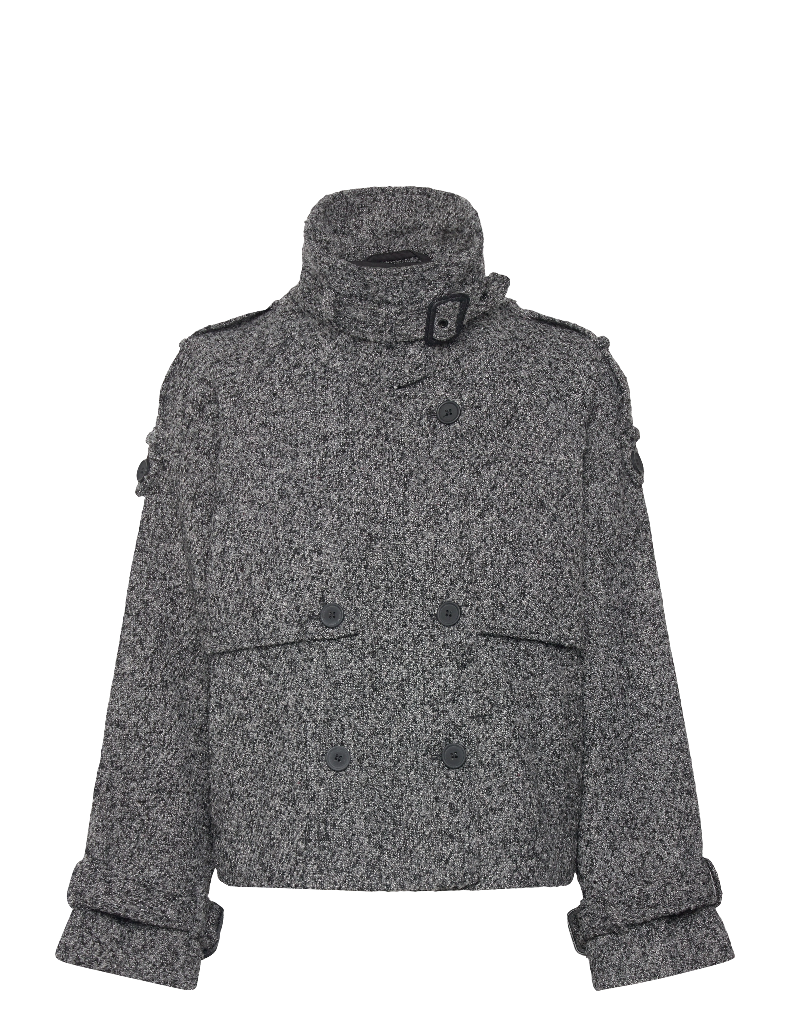 Minus MSPeggy Trench Jacket - Jacken & Mäntel - DARK GREY MELANGE / grey