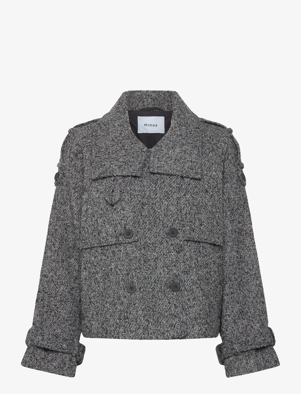 Minus - MSPeggy Trench Jacket - jackor - dark grey melange - 2
