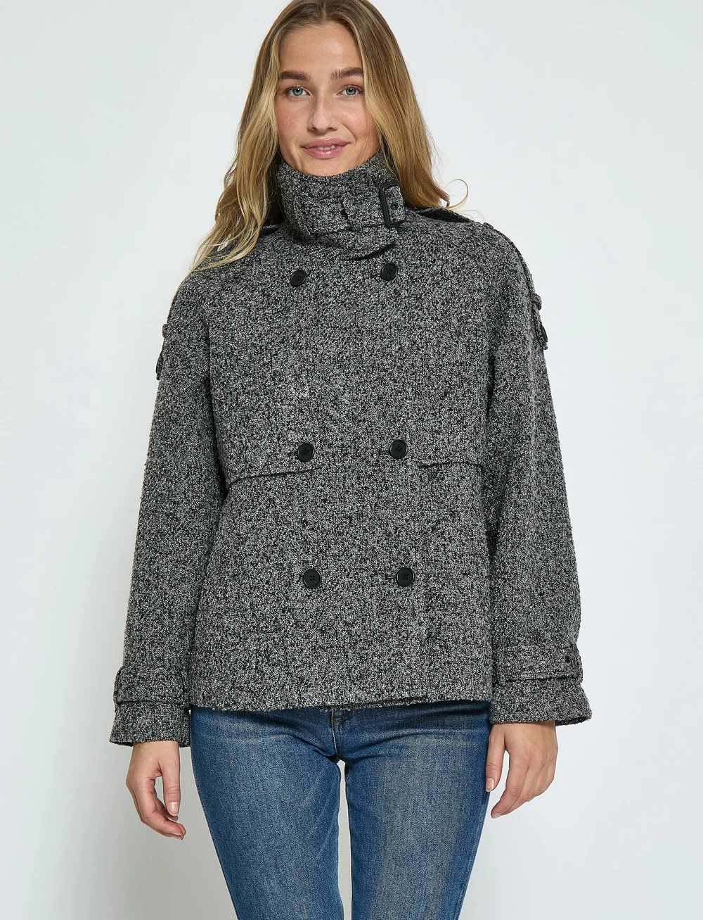 Minus - MSPeggy Trench Jacket - jackor - dark grey melange - 4