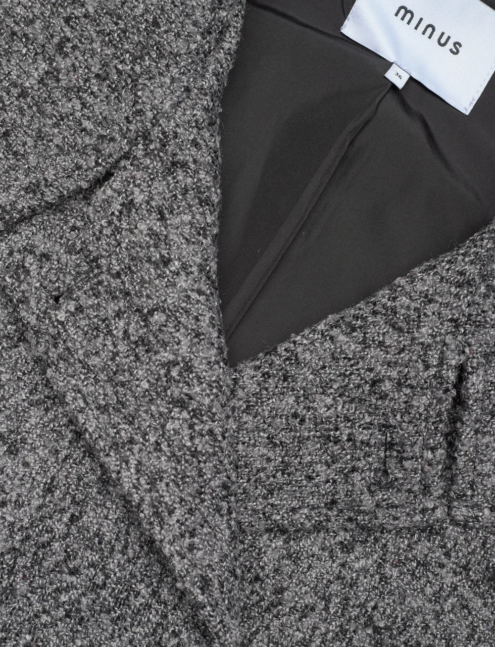 Minus - MSPeggy Trench Jacket - jackor - dark grey melange - 5