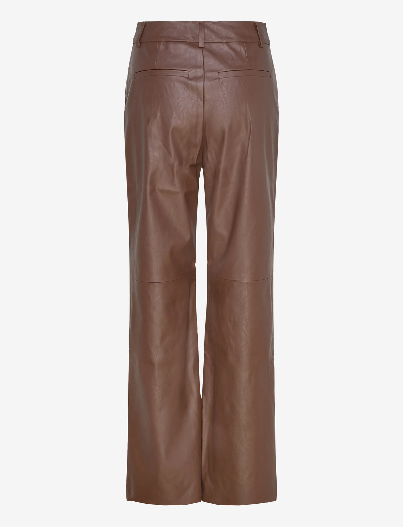 Minus - MSTasja Mid Waist PU Pant - lederhosen - carafe - 1