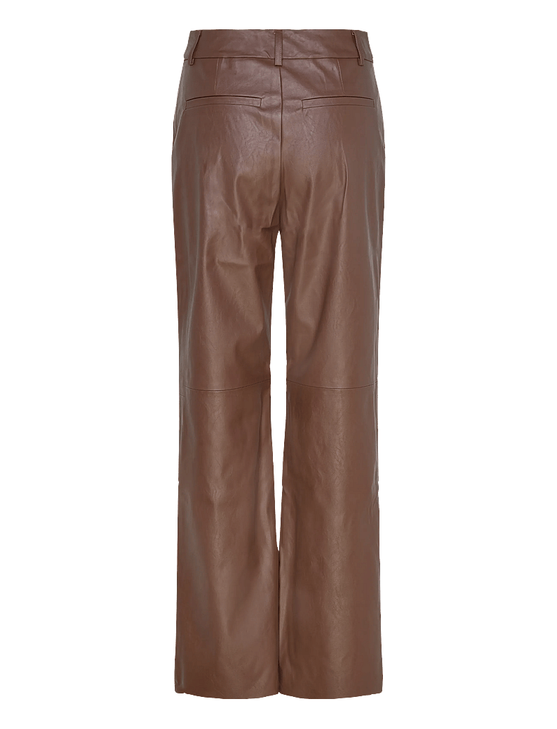 Minus - MSTasja Mid Waist PU Pant - lederhosen - carafe - 1