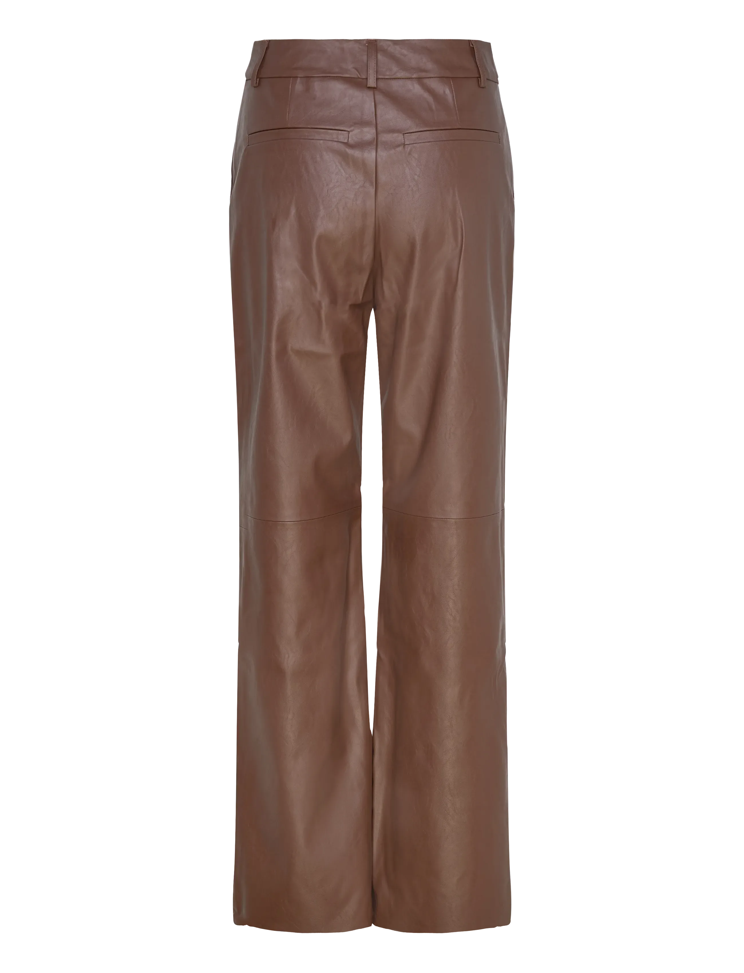 Minus - MSTasja Mid Waist PU Pant - spodnie skórzane - carafe - 1