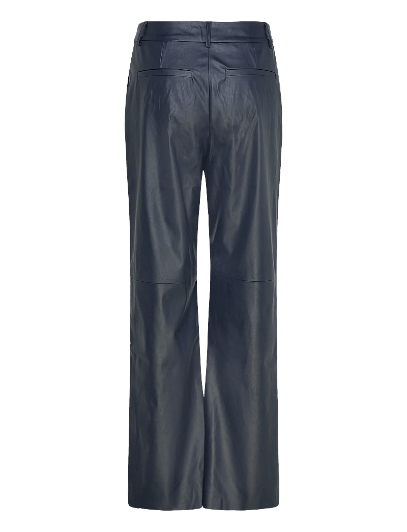Minus - MSTasja Mid Waist PU Pant - odinės kelnės - sky captain - 1
