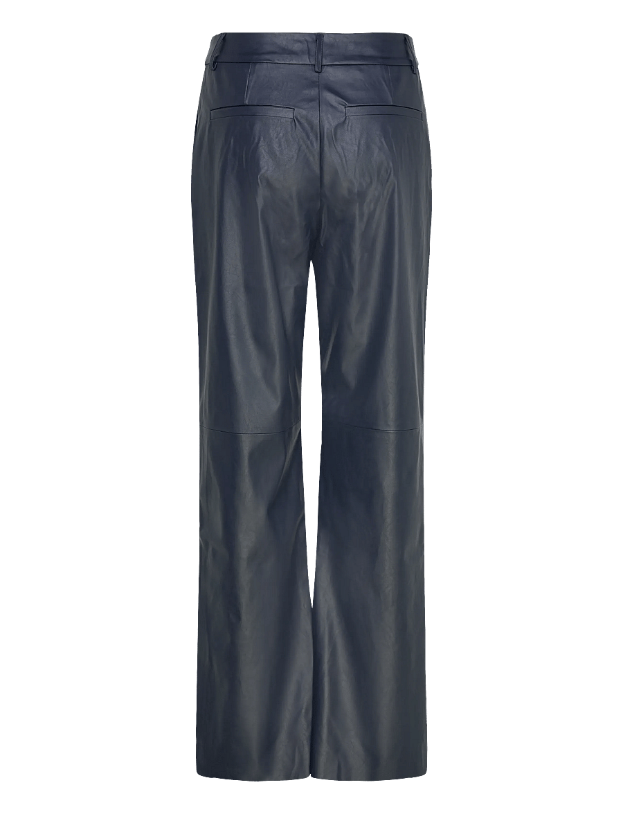 Minus - MSTasja Mid Waist PU Pant - lederhosen - sky captain - 1