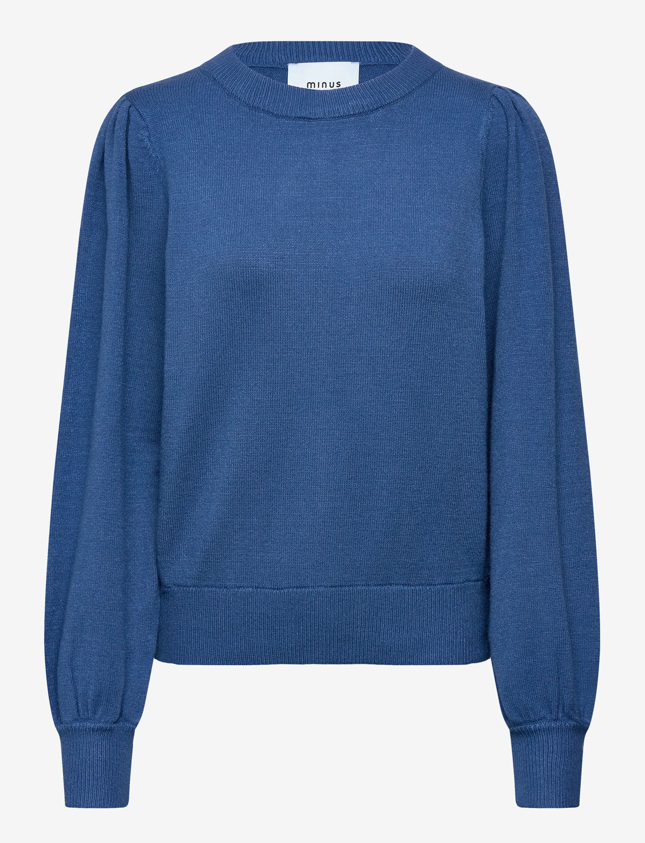 Minus - MSJudy Round Neck Pullover - striktrøjer - blue riverside - 0