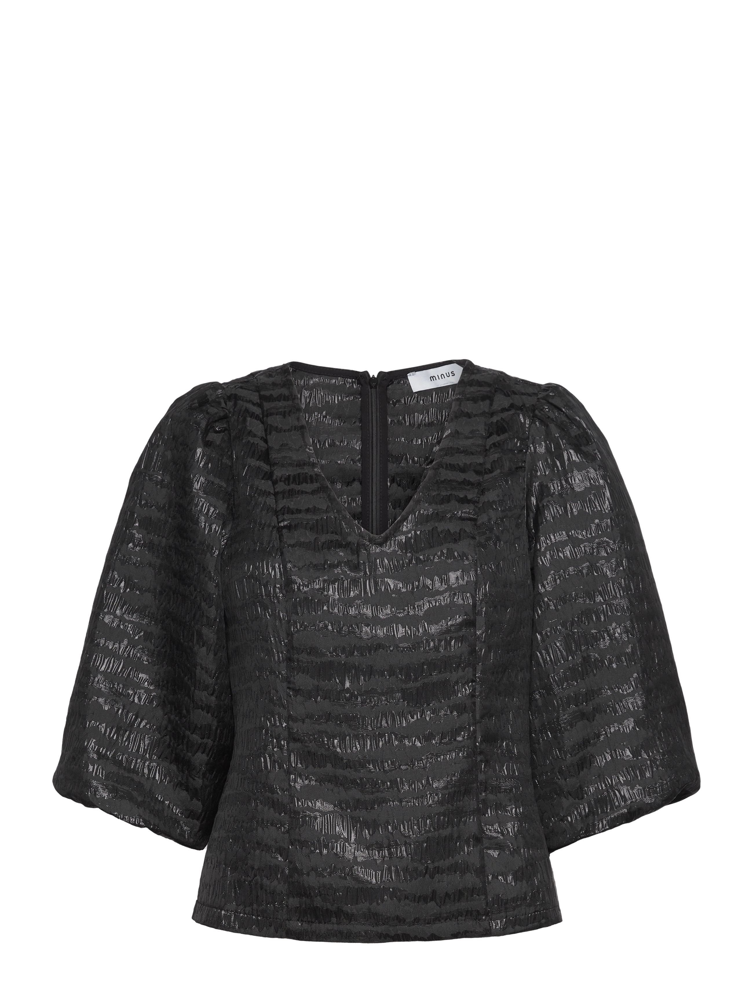 MINUS Msmelbi V-Ausschnitt Bluse Schwarz - 36 - Damen