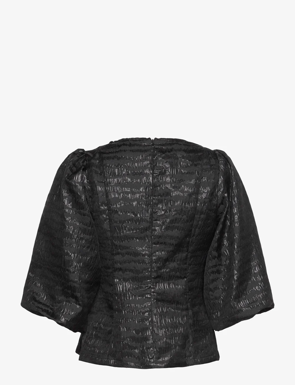 Minus - MSMelbi V-Neck Blouse - kortärmade blusar - sort - 1