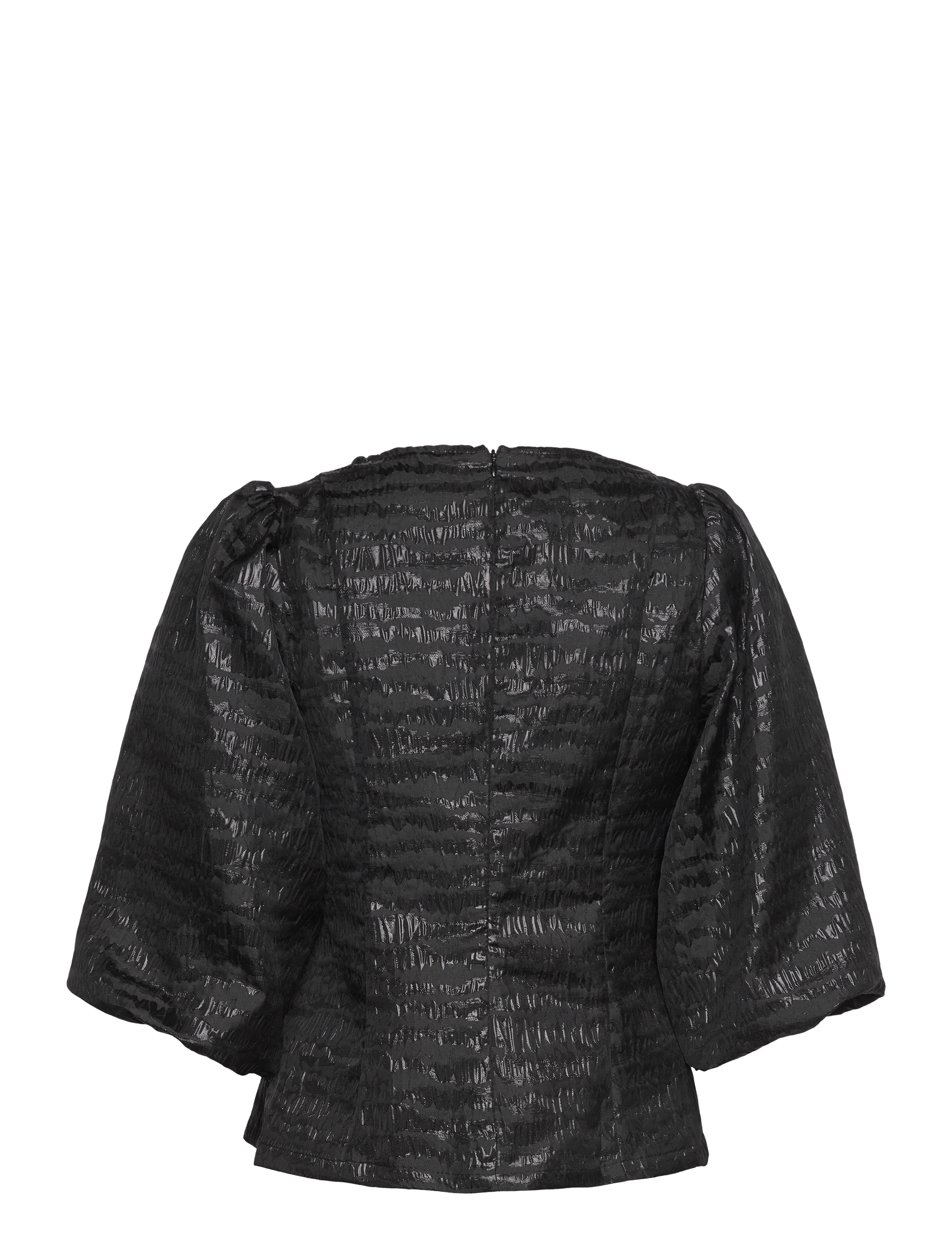 Minus - MSMelbi V-Neck Blouse - lühikeste varrukatega pluusid - sort - 1