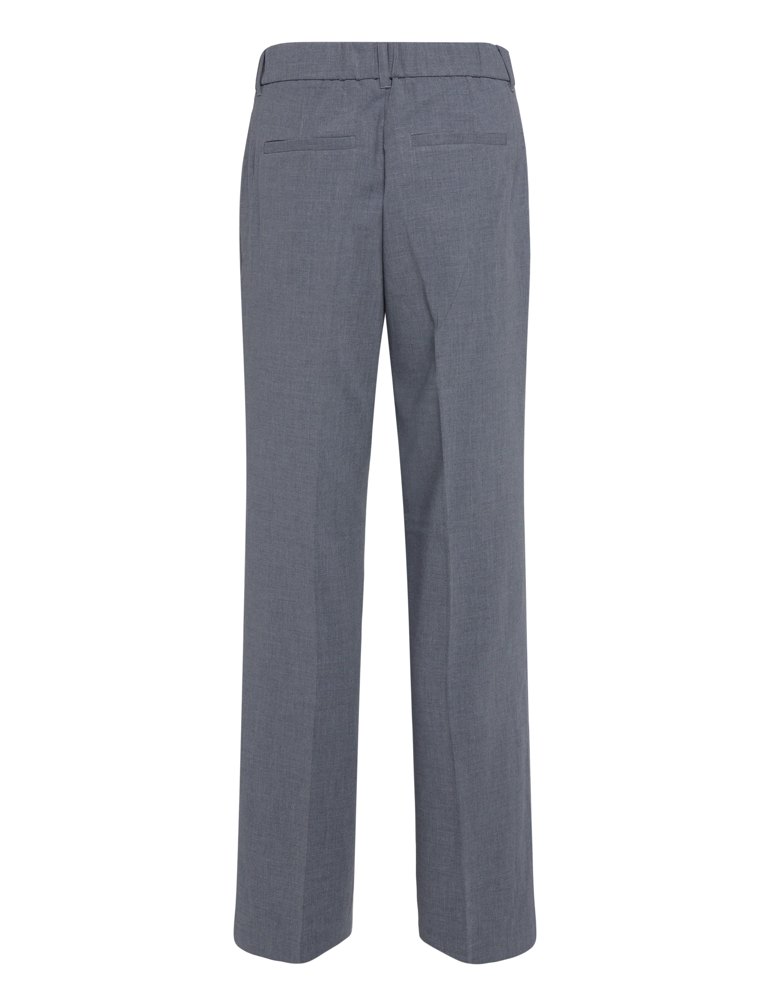 Minus - MSWelma Mid Waist Pant - straight leg trousers - light grey melange - 1